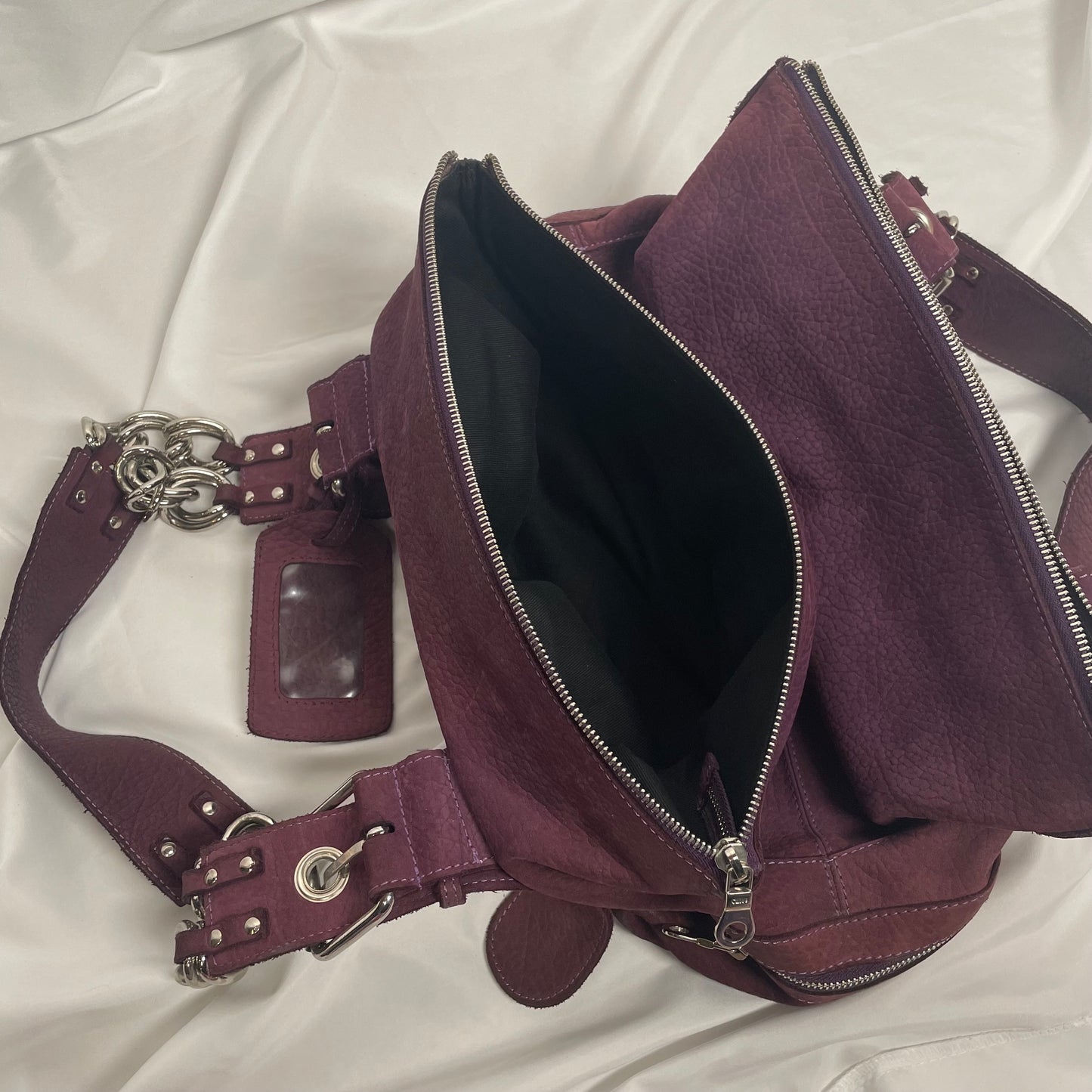 CHLOÉ F/W 2003 suede chain bag