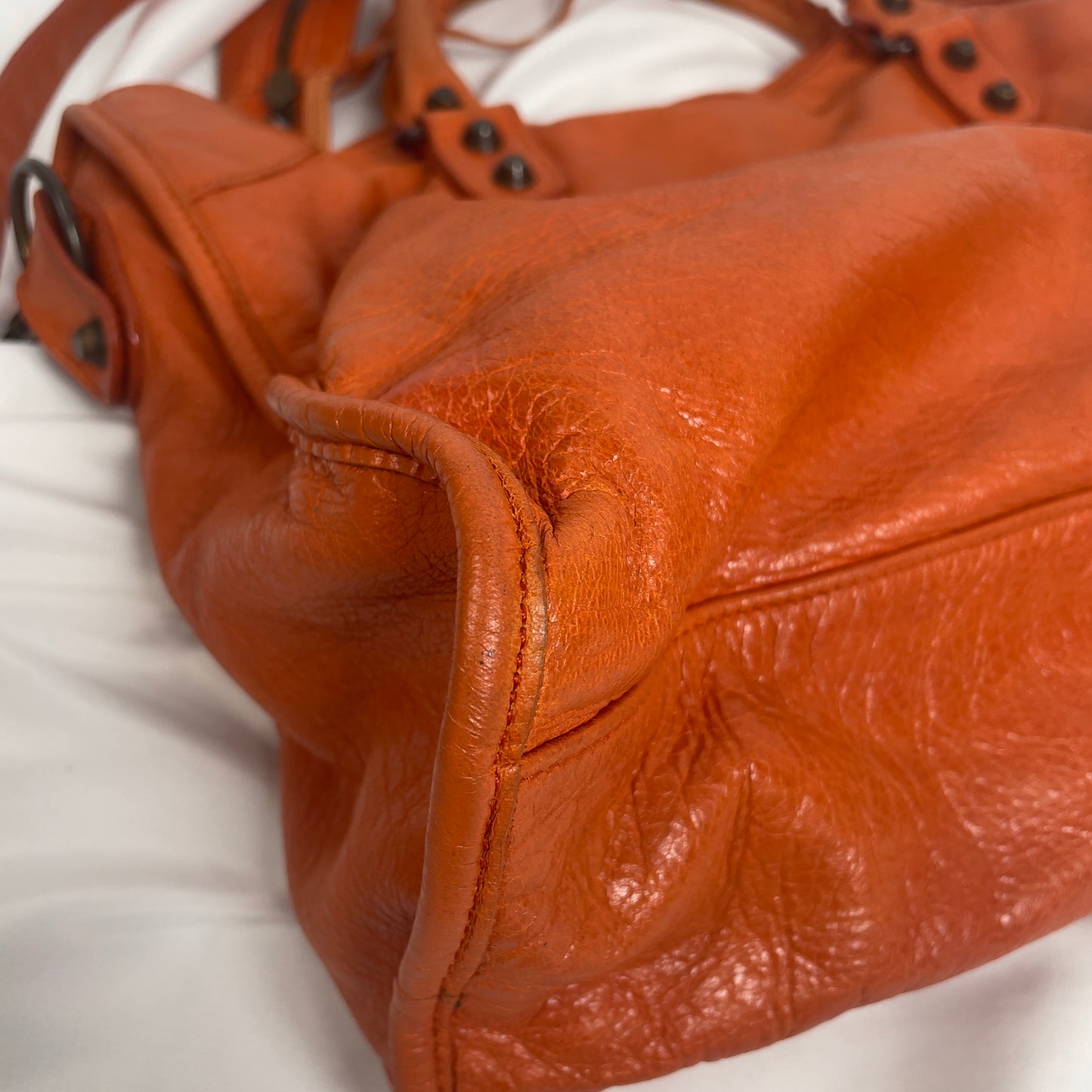 2010 Balenciaga city bag orange