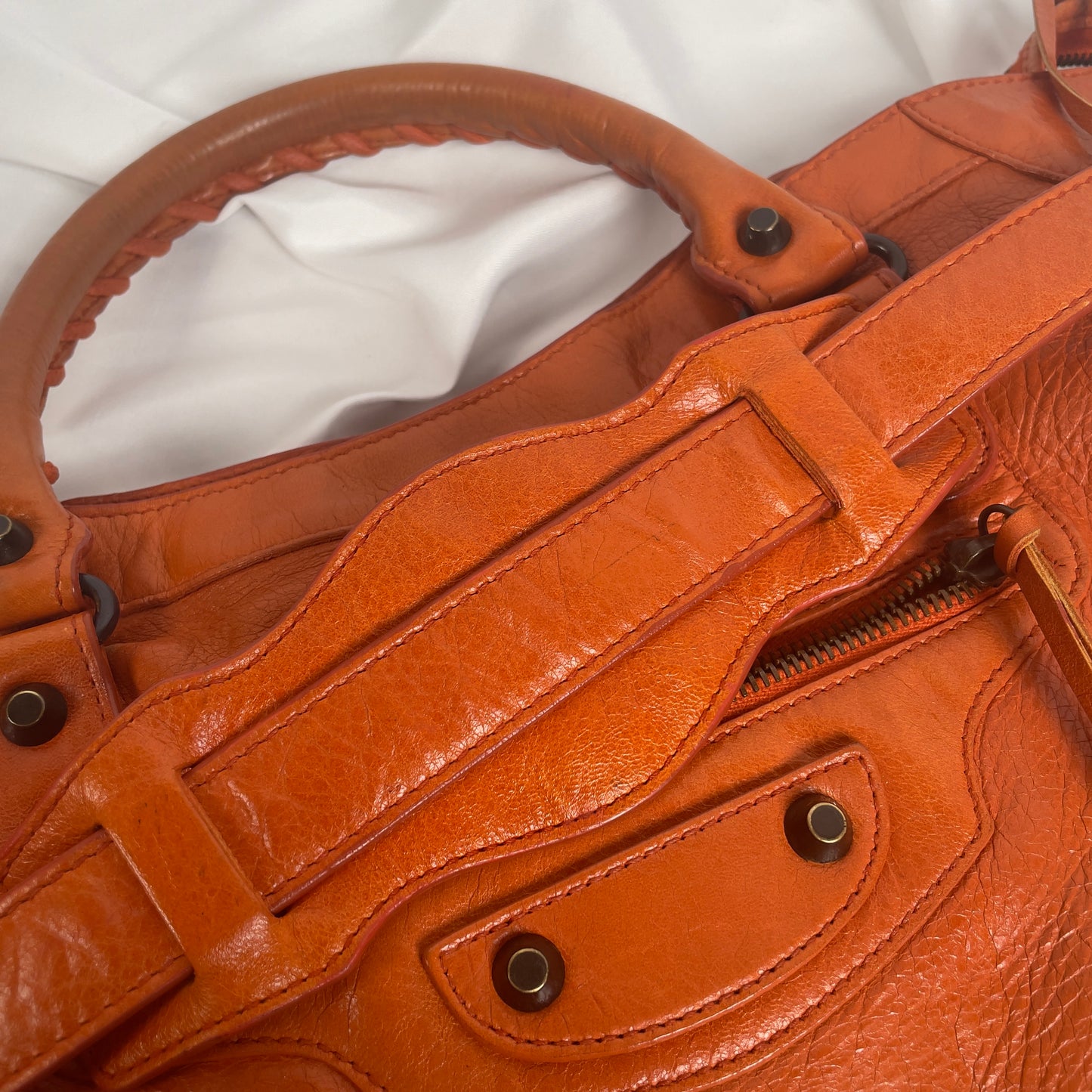 2010 Balenciaga city bag orange