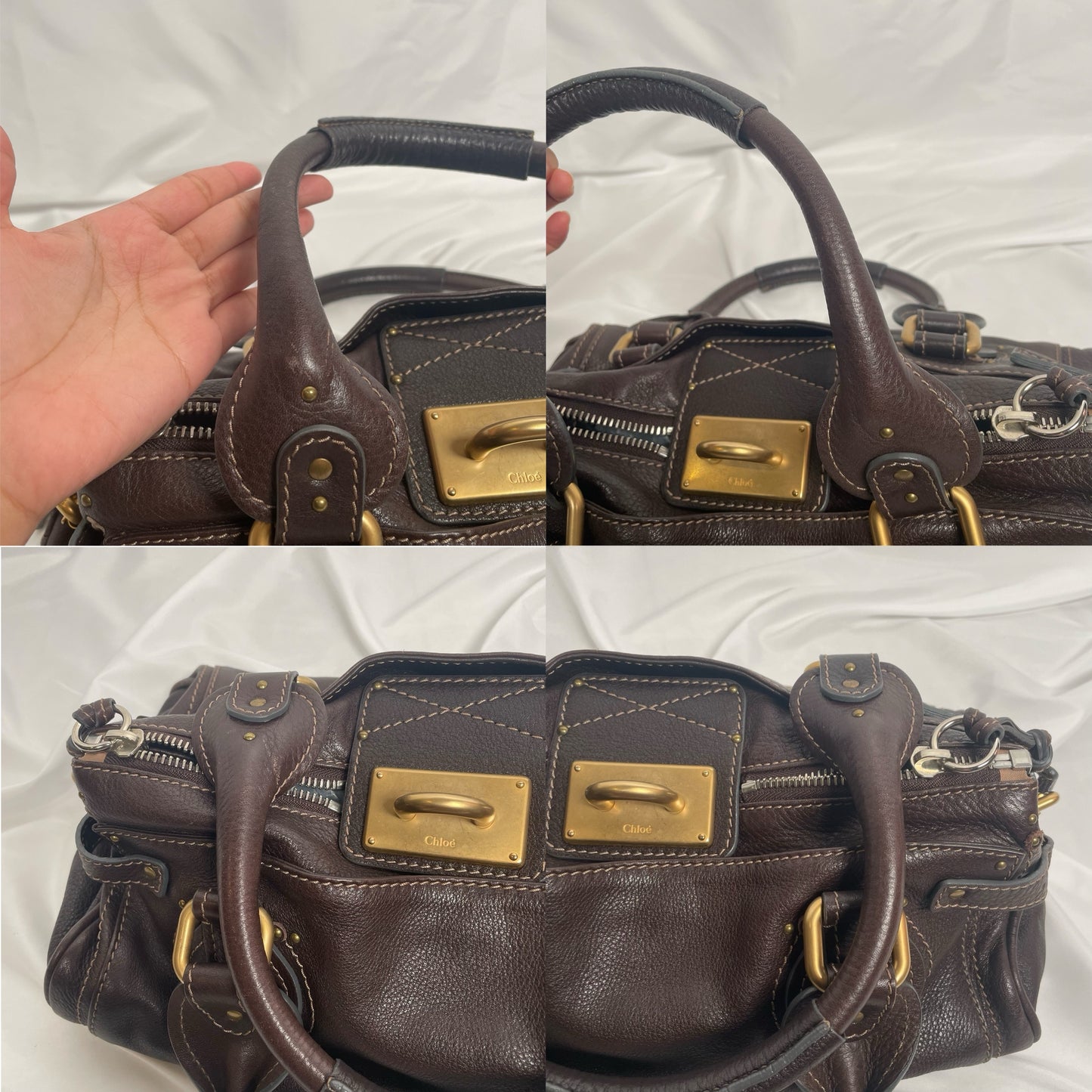 CHLOÉ 2011 brown paddington bag Swarovski