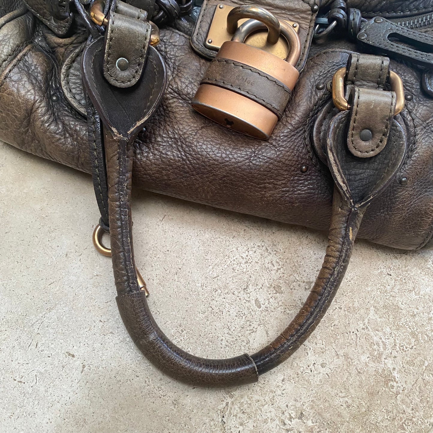 Chloe 2005 distressed brown paddington