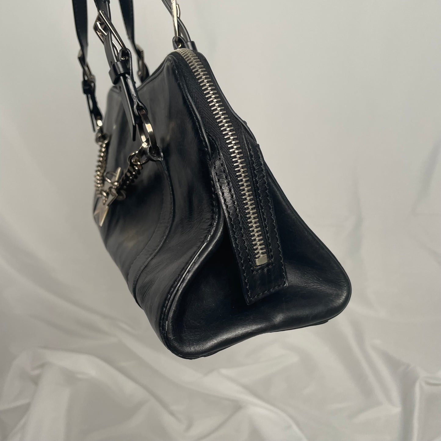 DIOR C.2003-2004 Hardcore piercing shoulder bag in black