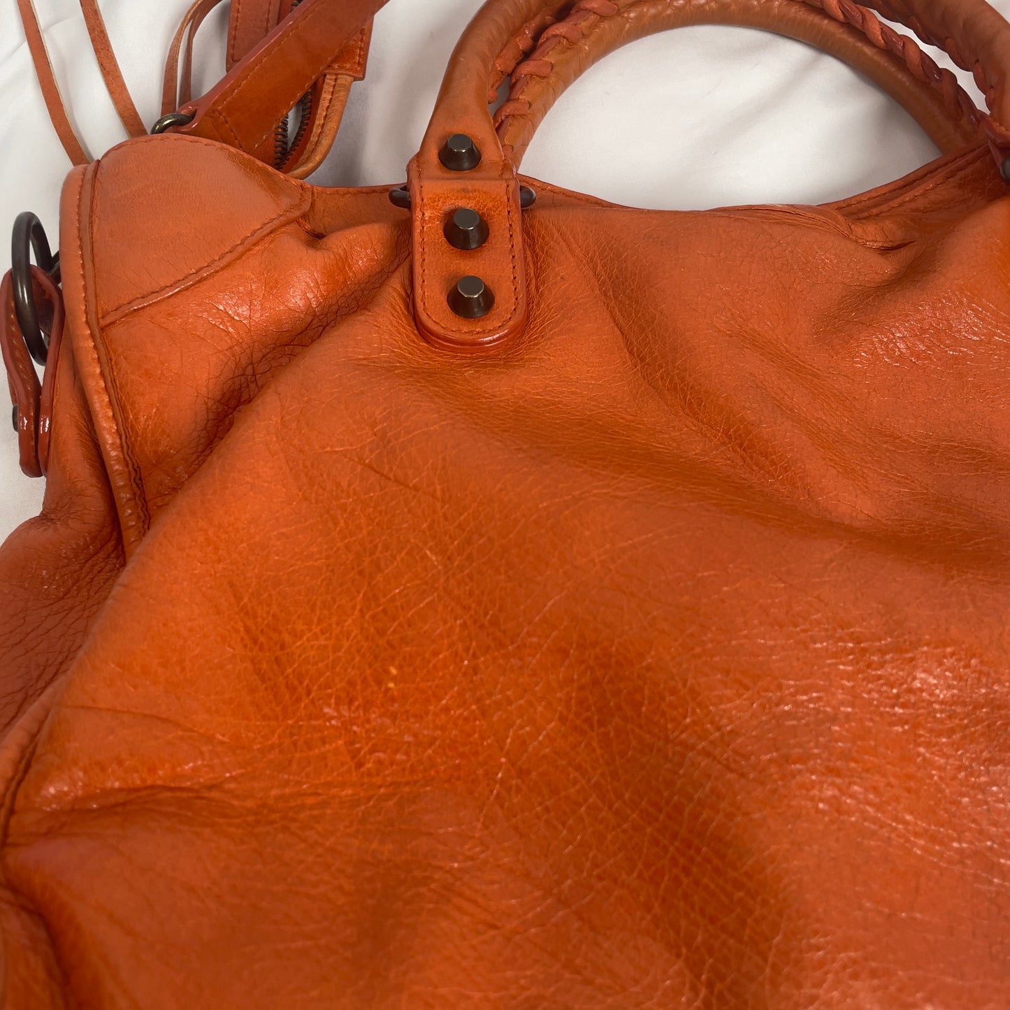 2010 Balenciaga city bag orange
