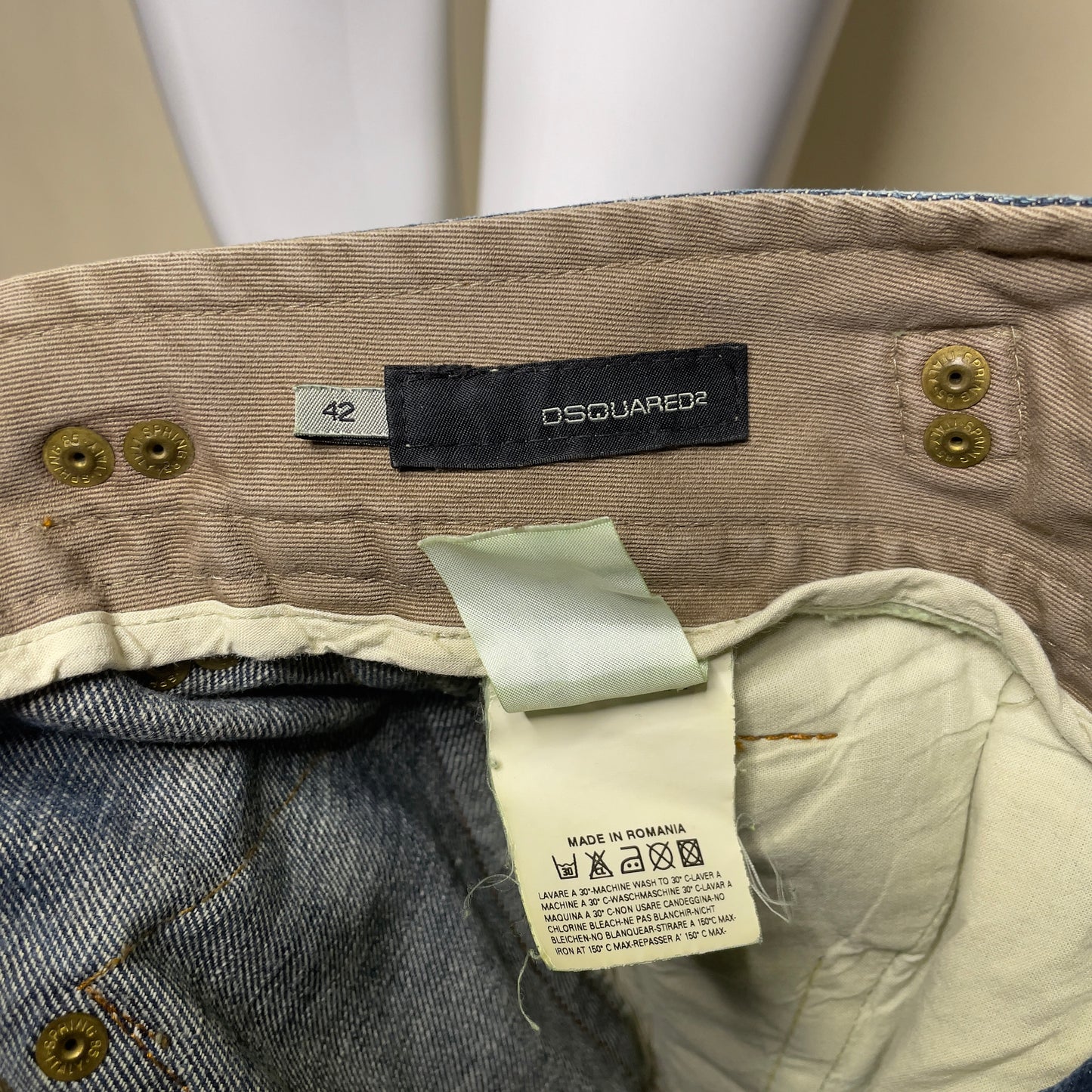 DSQUARED2 F/W 2004 cropped denim pants