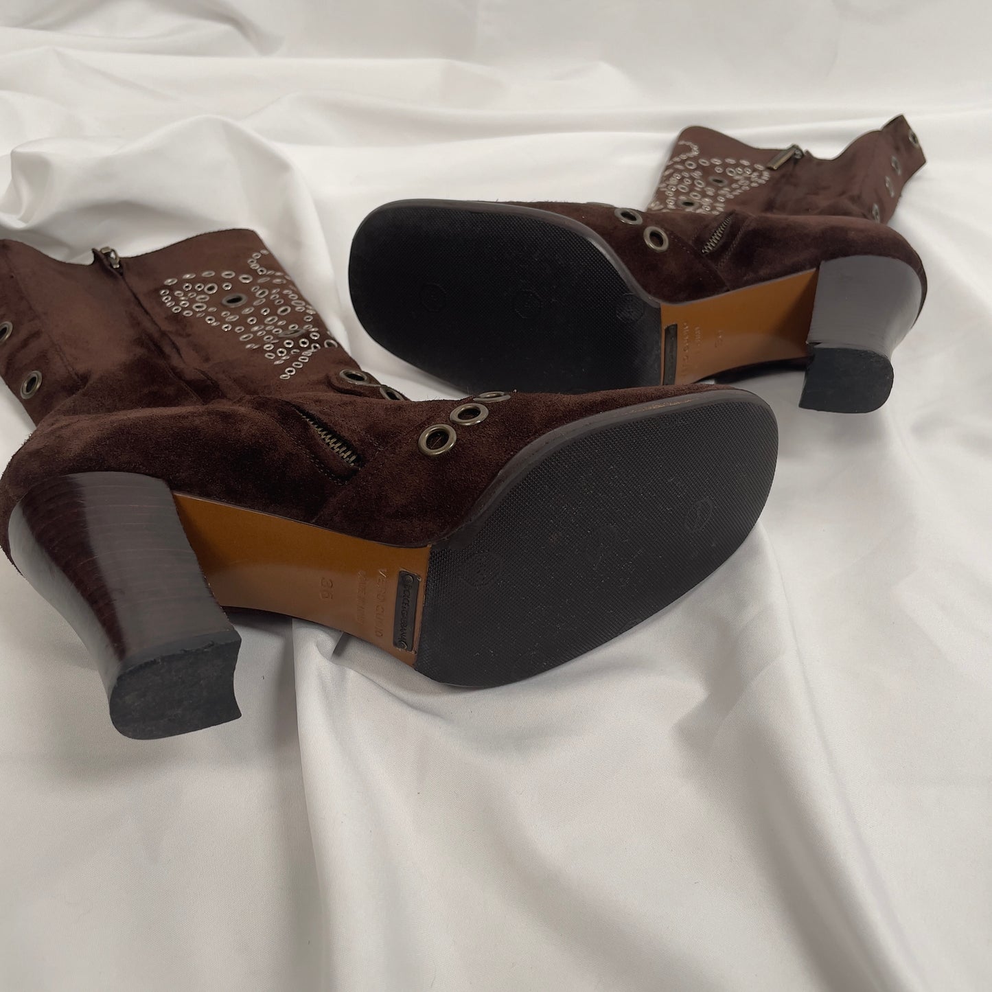 Dolce & Gabbana butterfly grommet heeled boots (36EU)