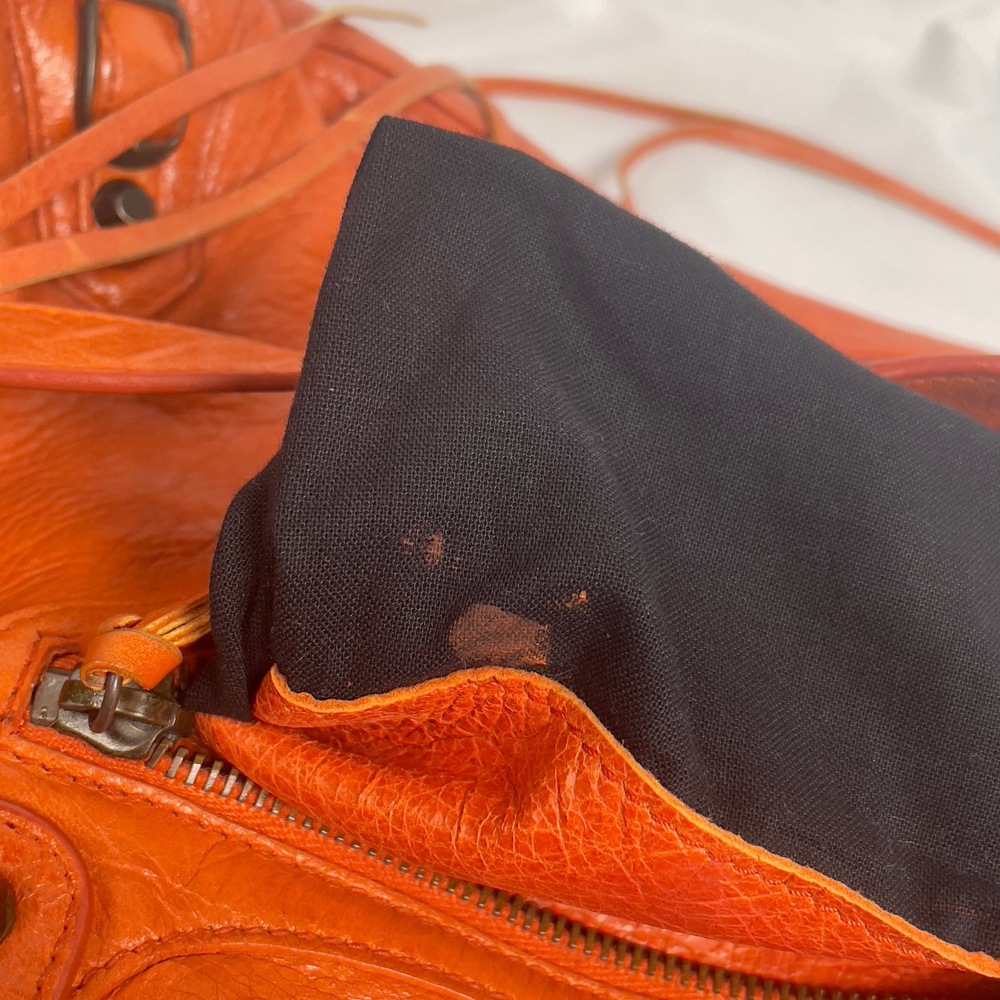2010 Balenciaga city bag orange
