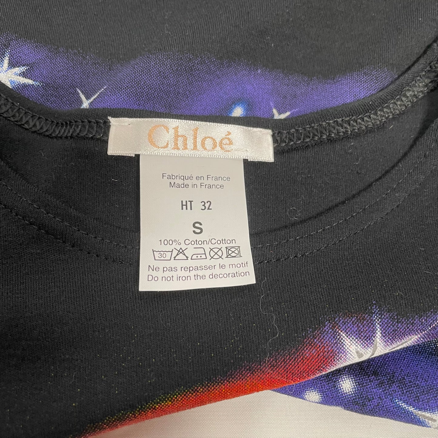 Chloé NYE 2000 graffiti tee S