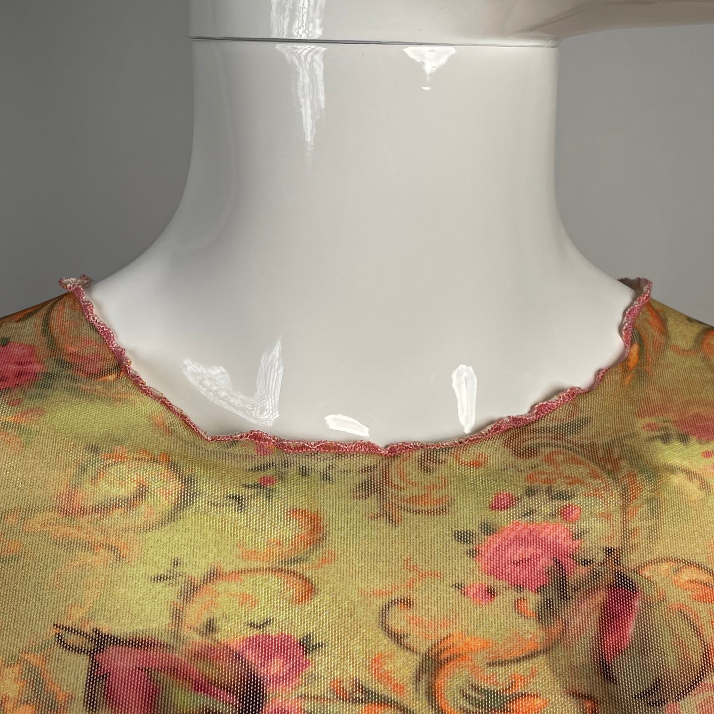 Blumarine Y2K floral mesh SM
