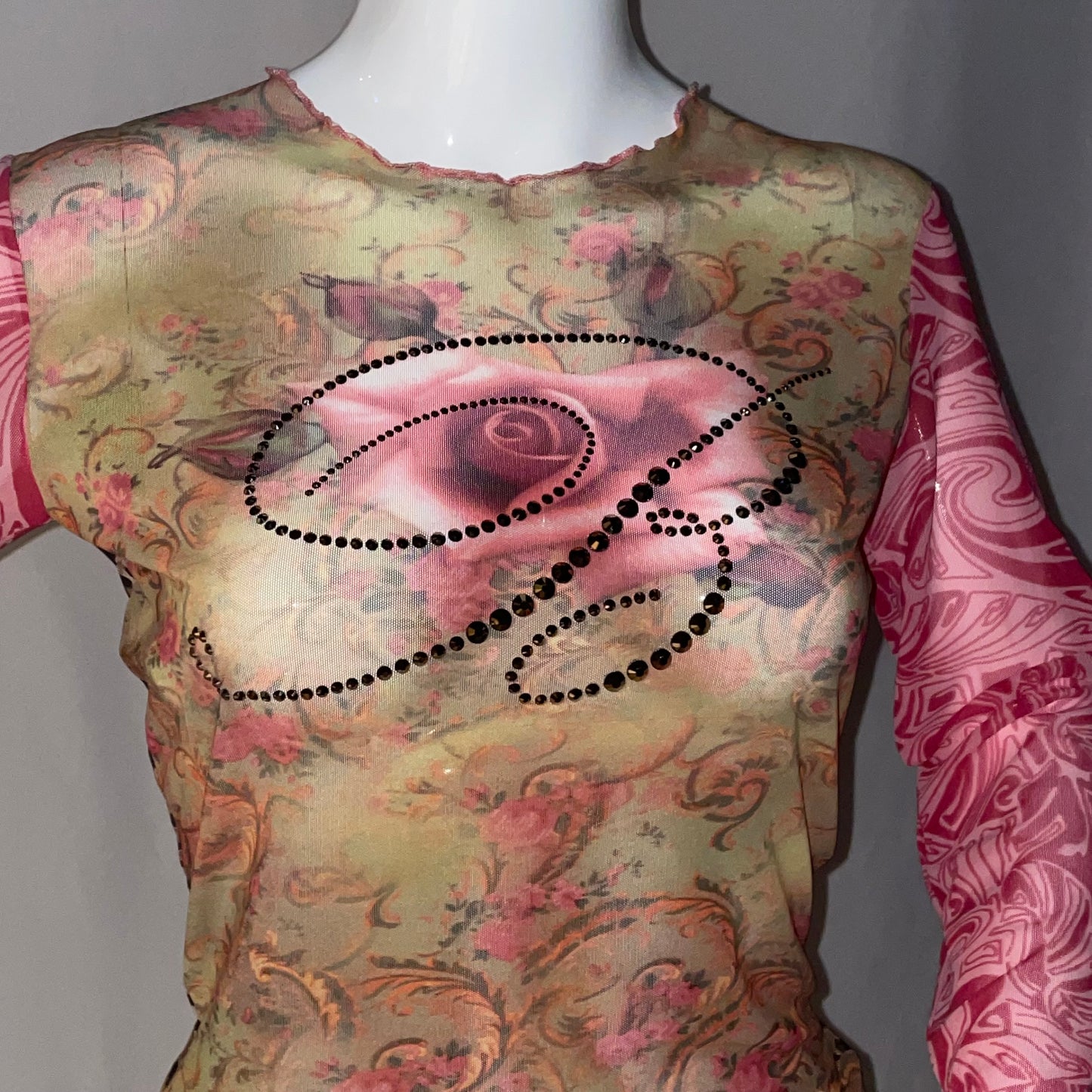 Blumarine Y2K floral mesh SM