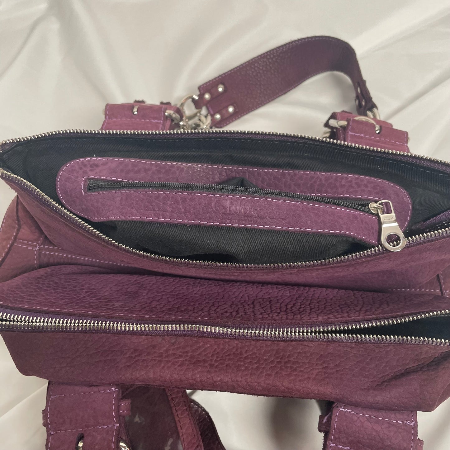 CHLOÉ F/W 2003 suede chain bag
