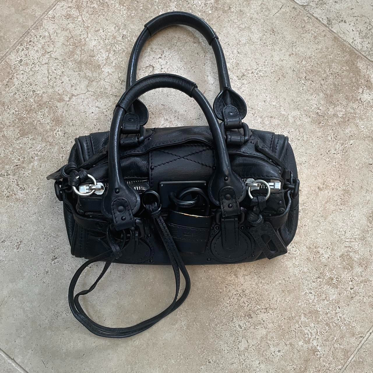 Chloé 2008 mini Paddington in black with black matte hardware