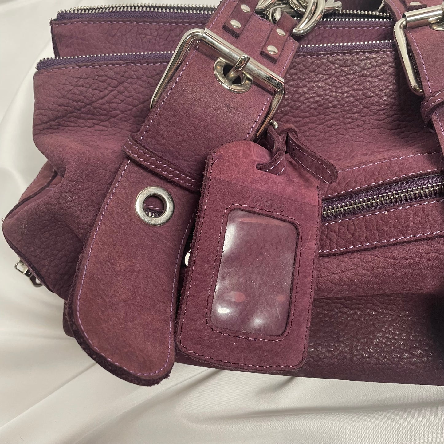 CHLOÉ F/W 2003 suede chain bag