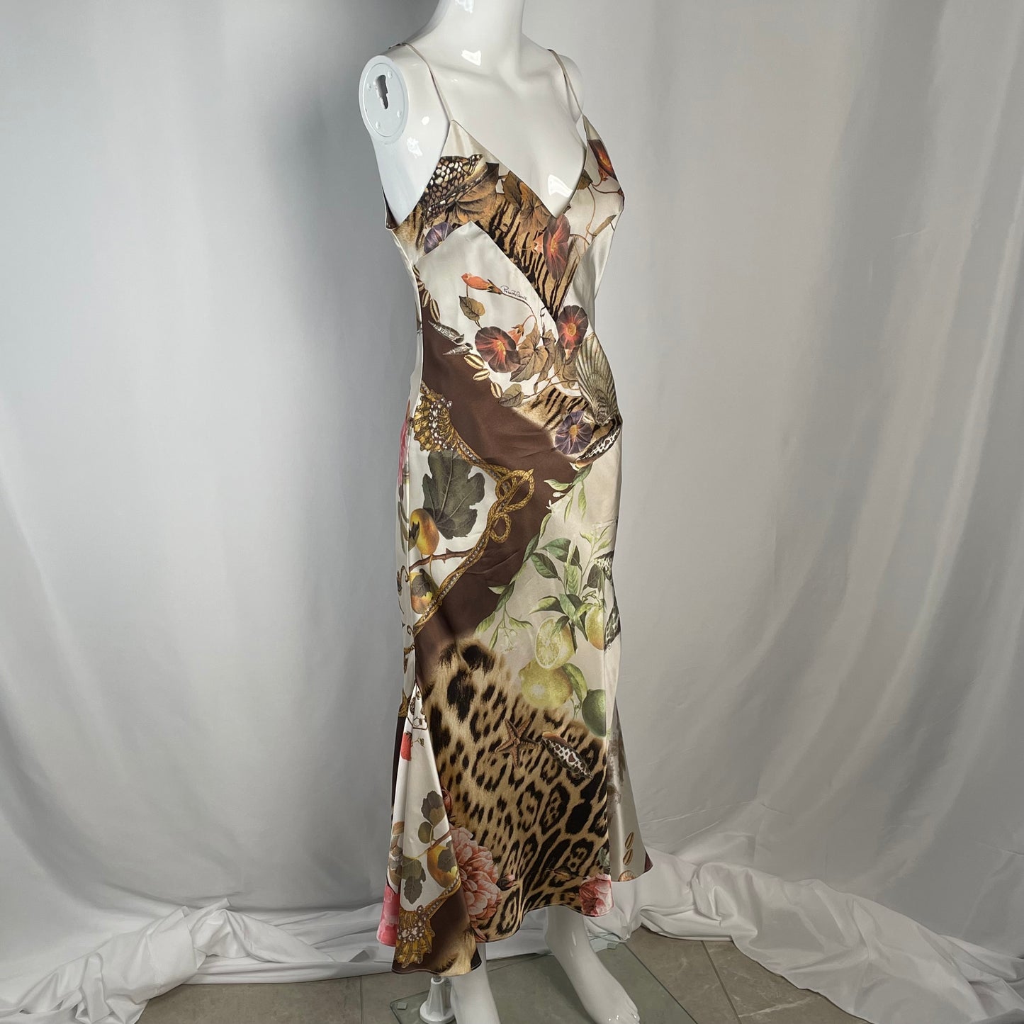 Roberto Cavalli SS2005 animal and seashell print dress