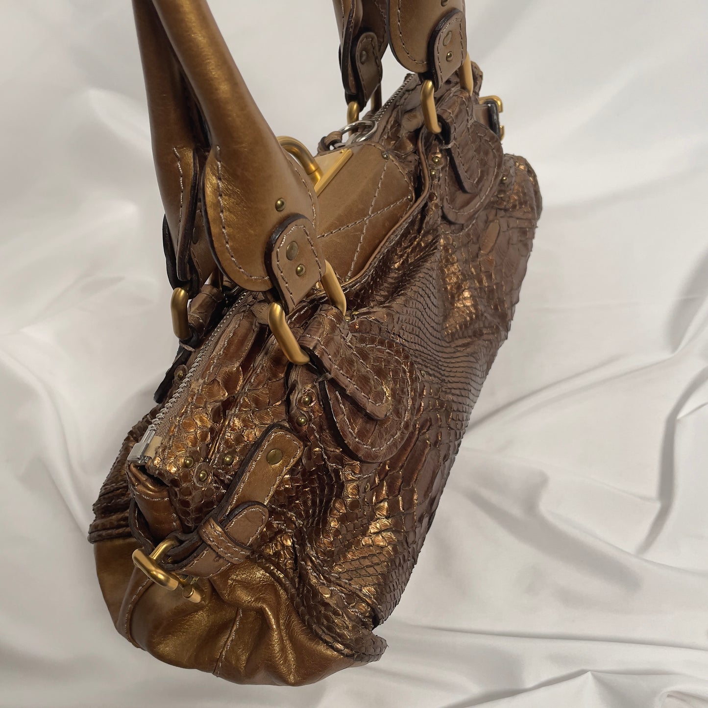 Chloé 2008 limited edition python paddington gold