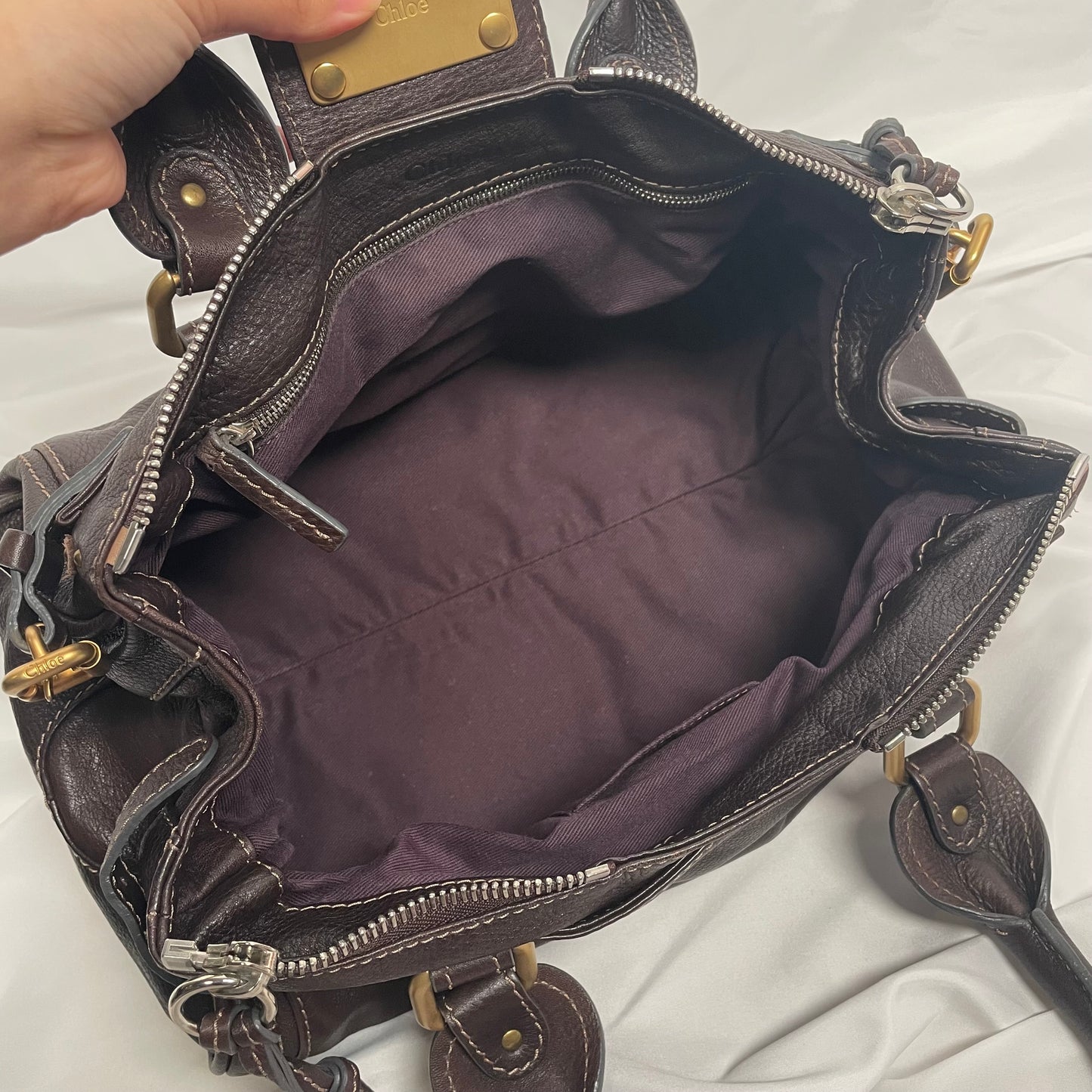 CHLOÉ 2011 brown paddington bag Swarovski