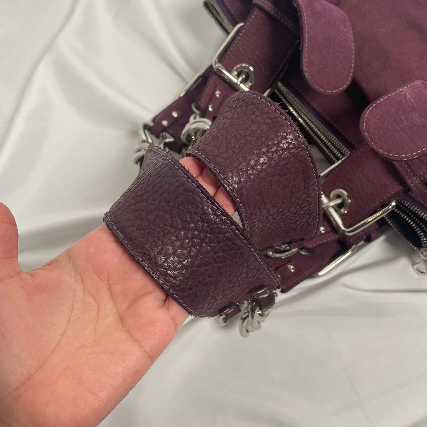 CHLOÉ F/W 2003 suede chain bag