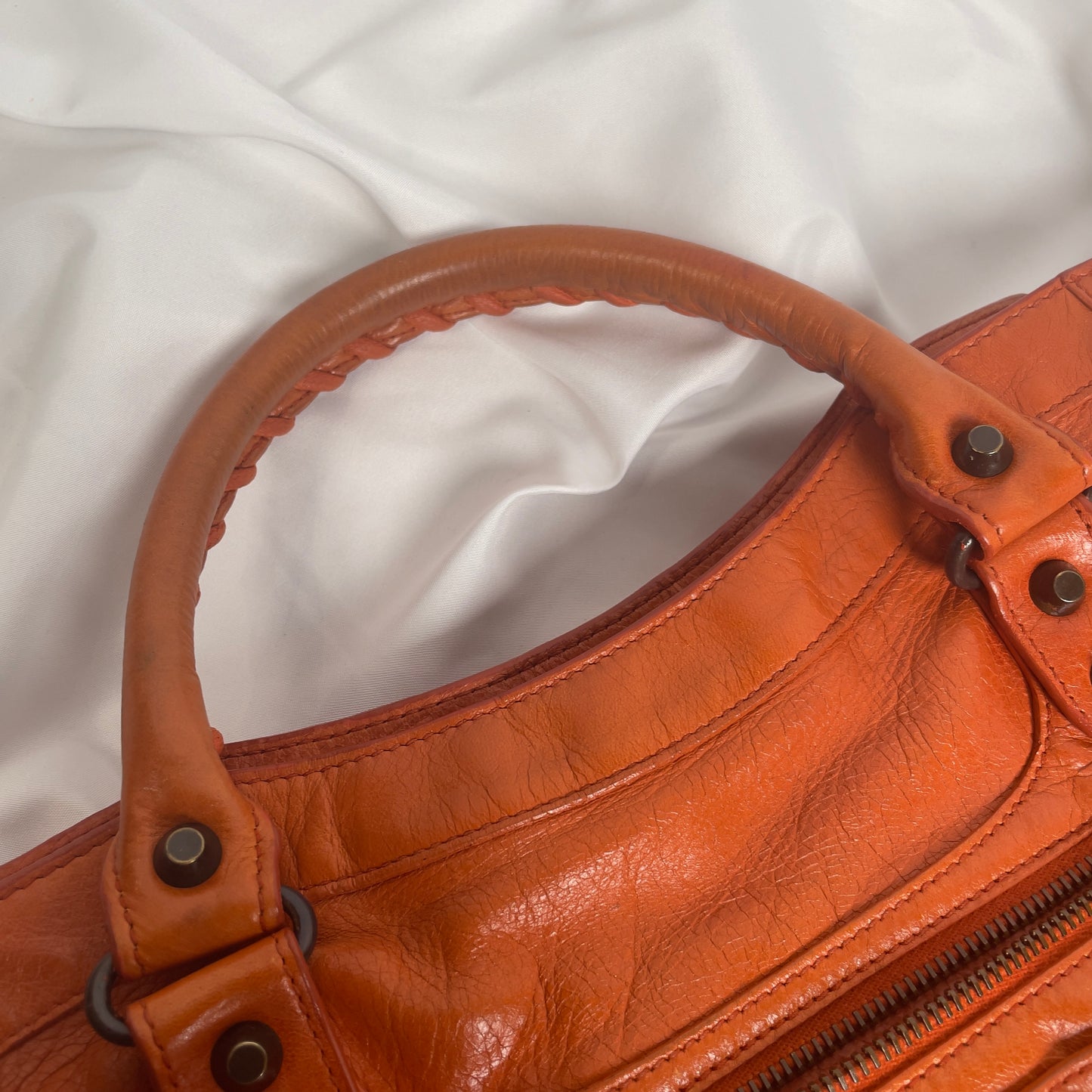 2010 Balenciaga city bag orange