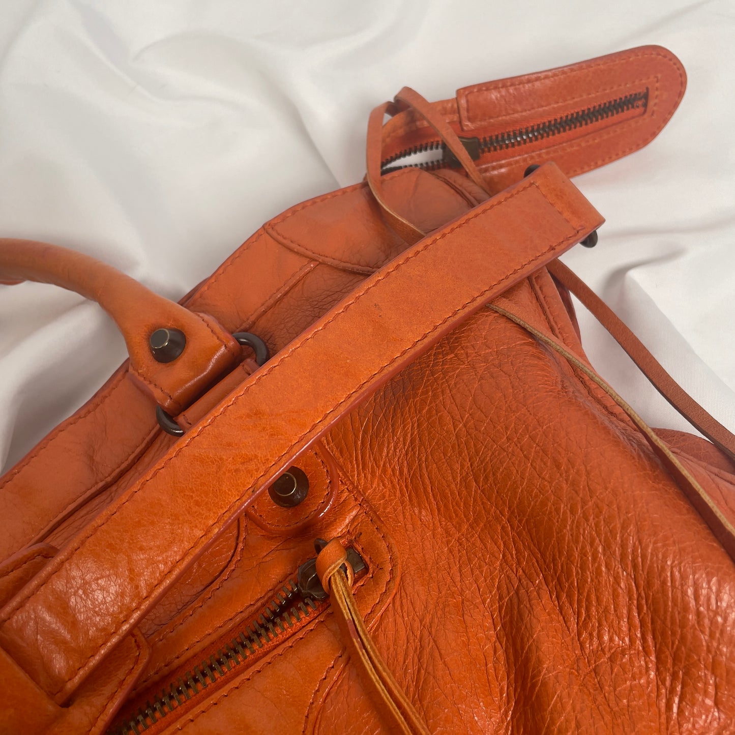 2010 Balenciaga city bag orange