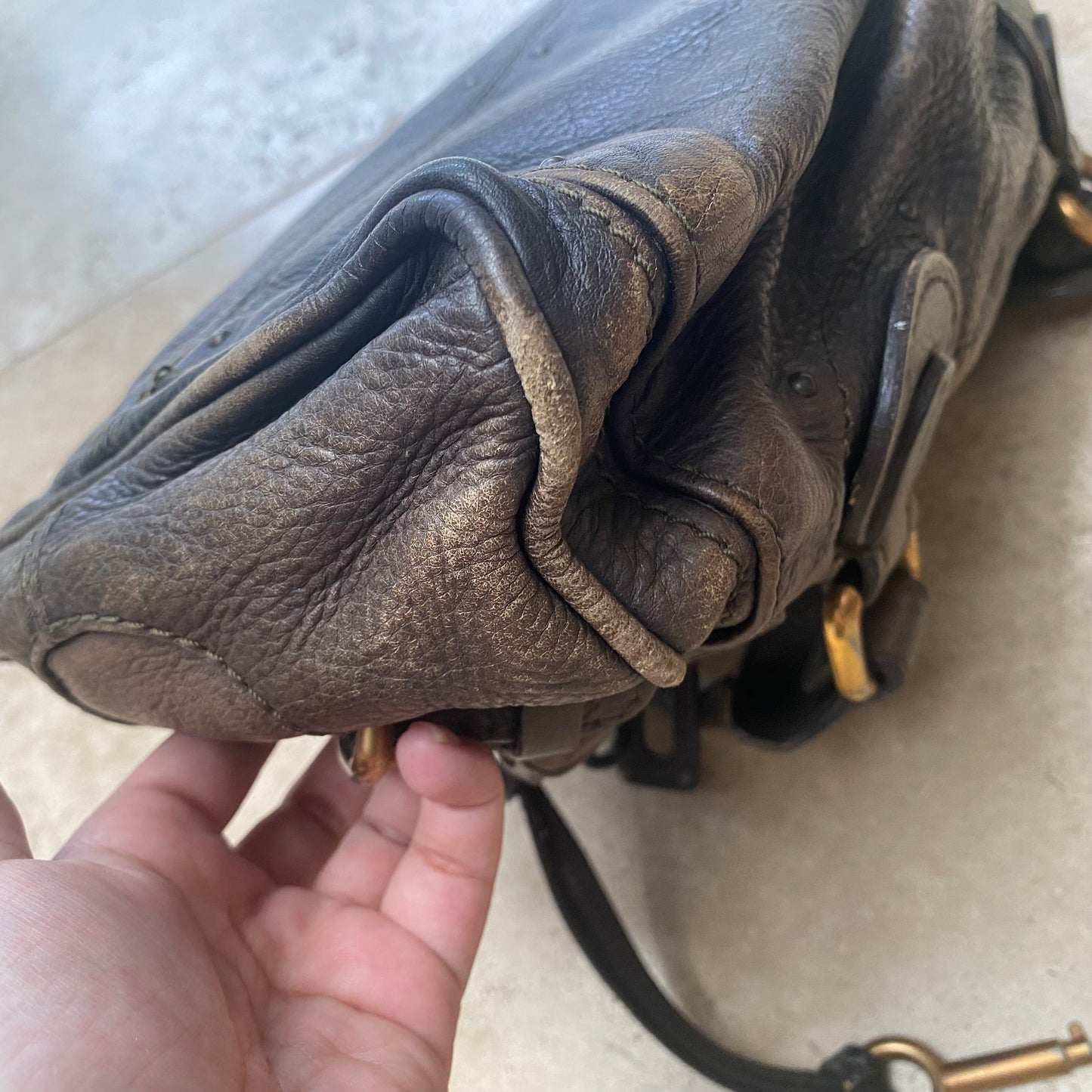 Chloe 2005 distressed brown paddington