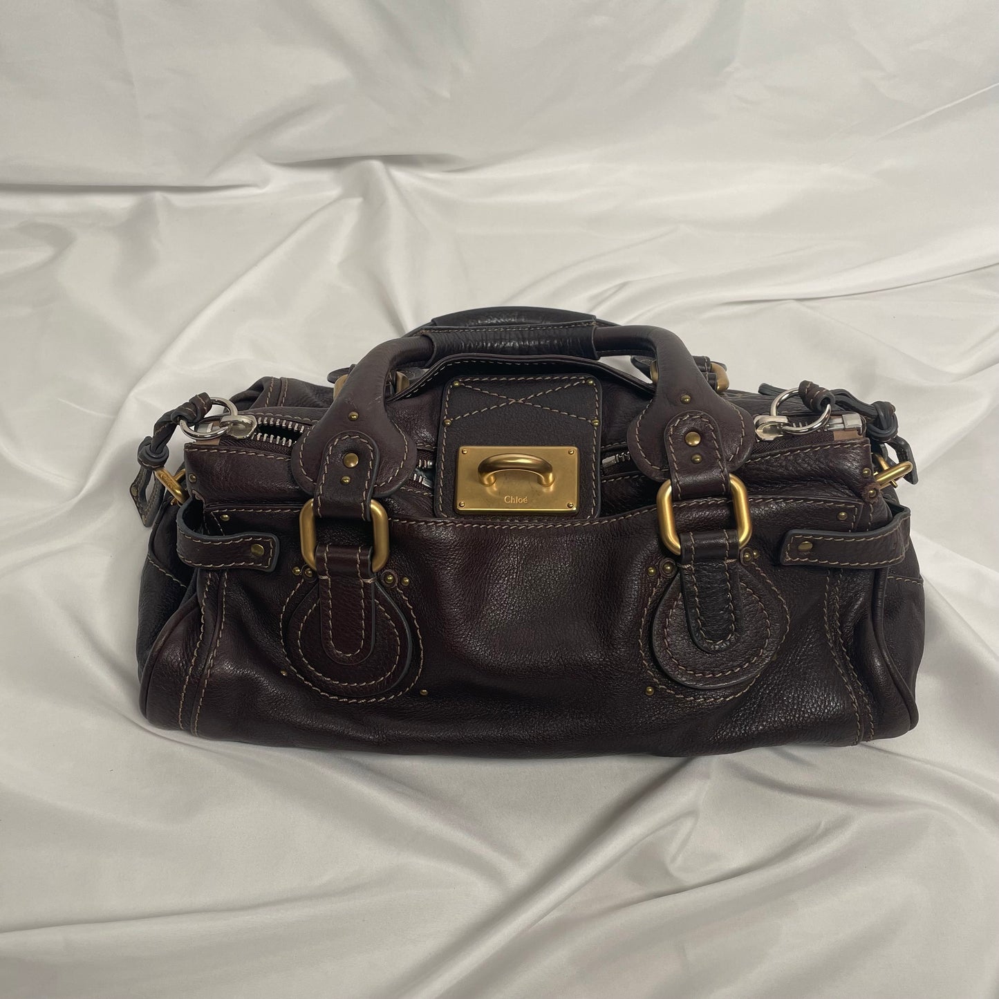 CHLOÉ 2011 brown paddington bag Swarovski