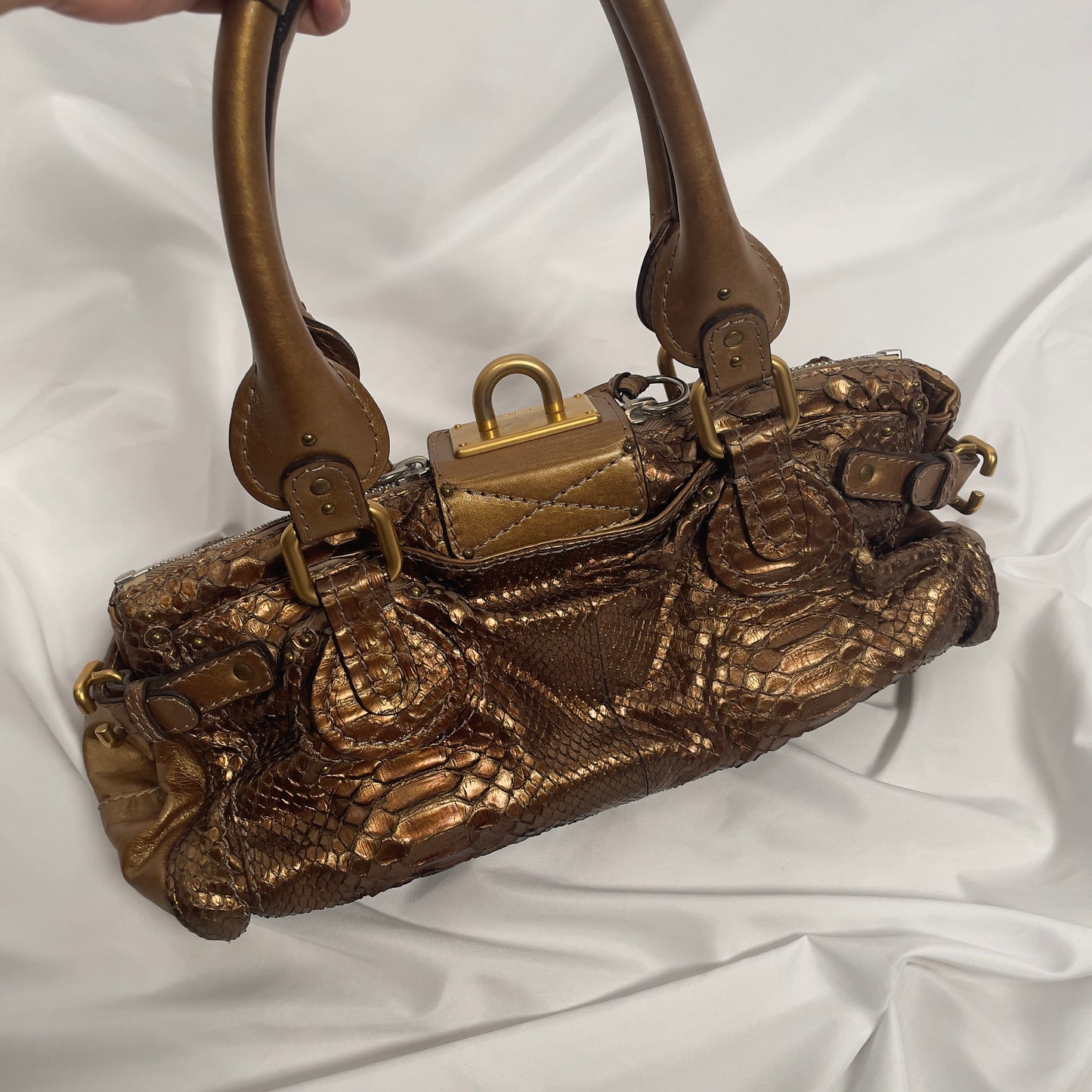Chloé 2008 limited edition python paddington gold