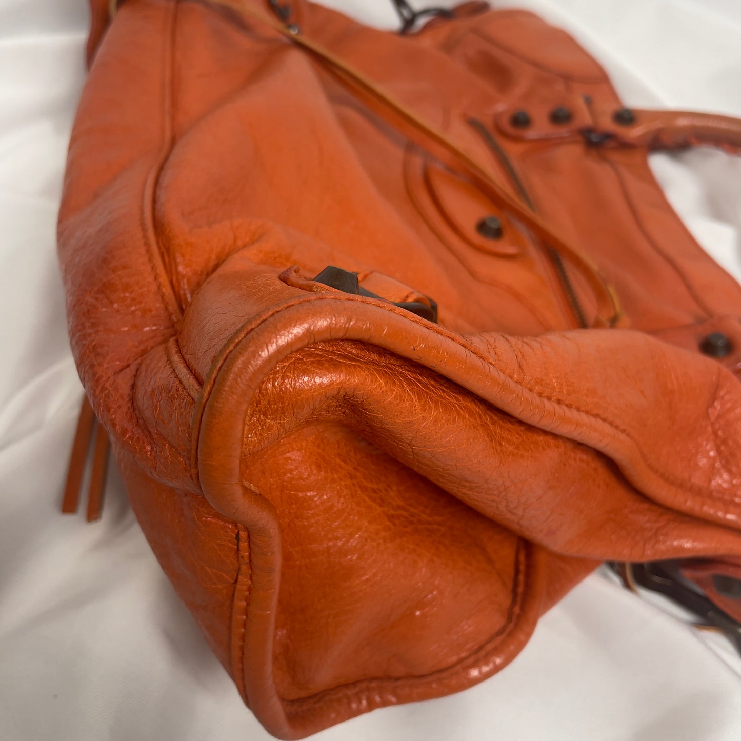 2010 Balenciaga city bag orange