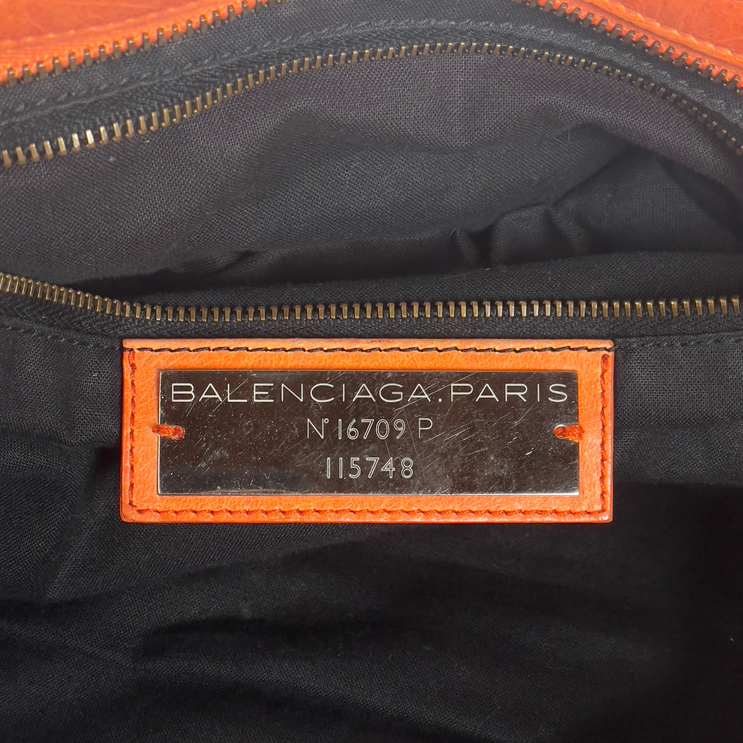 2010 Balenciaga city bag orange