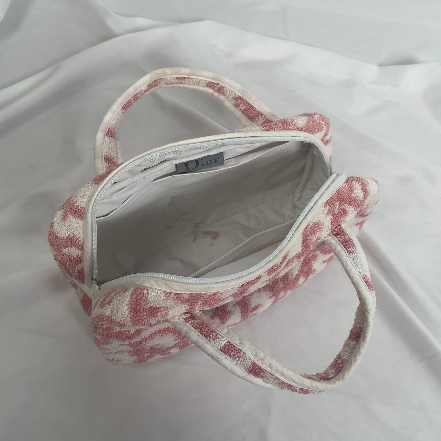 Dior pink trotter terry towel bag