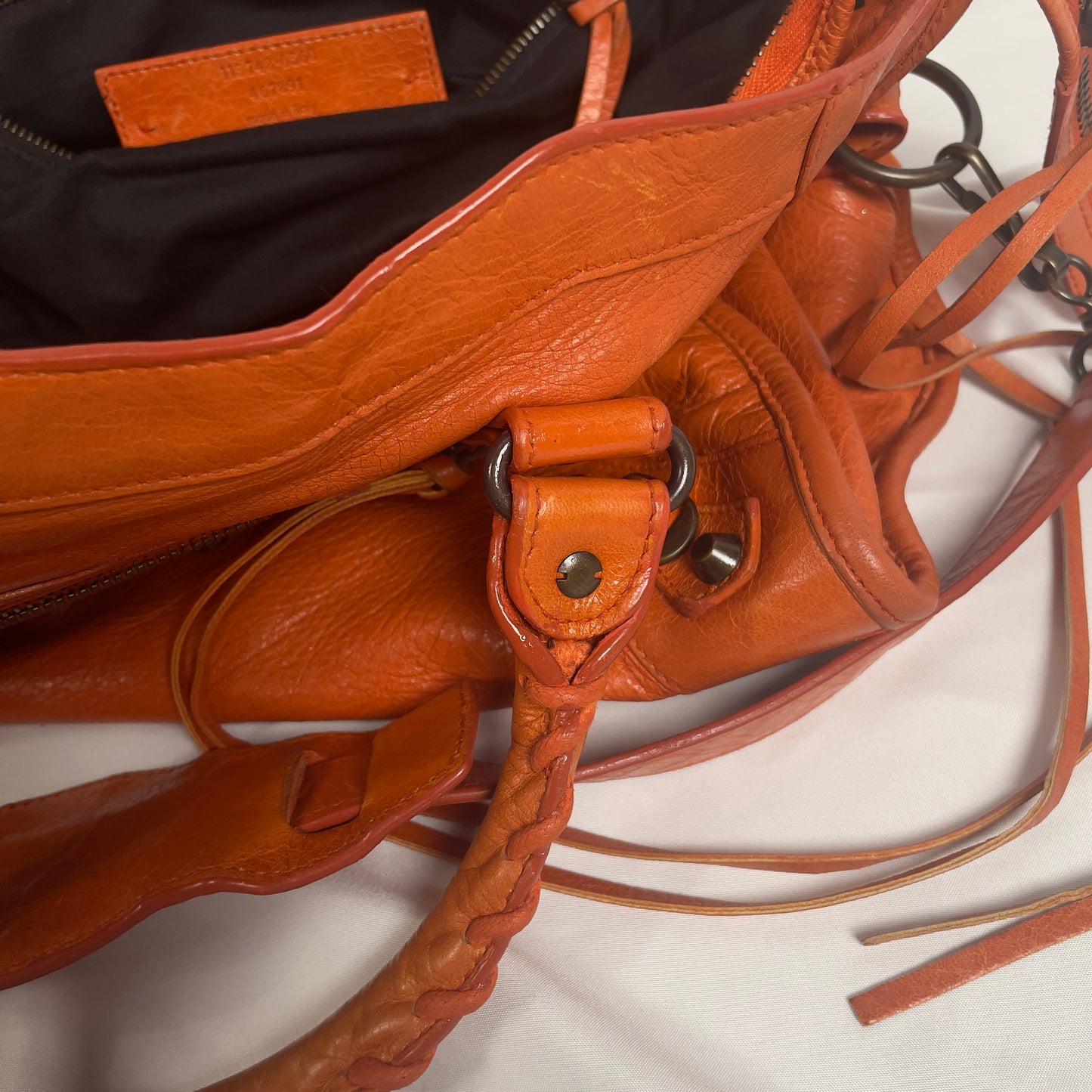 2010 Balenciaga city bag orange