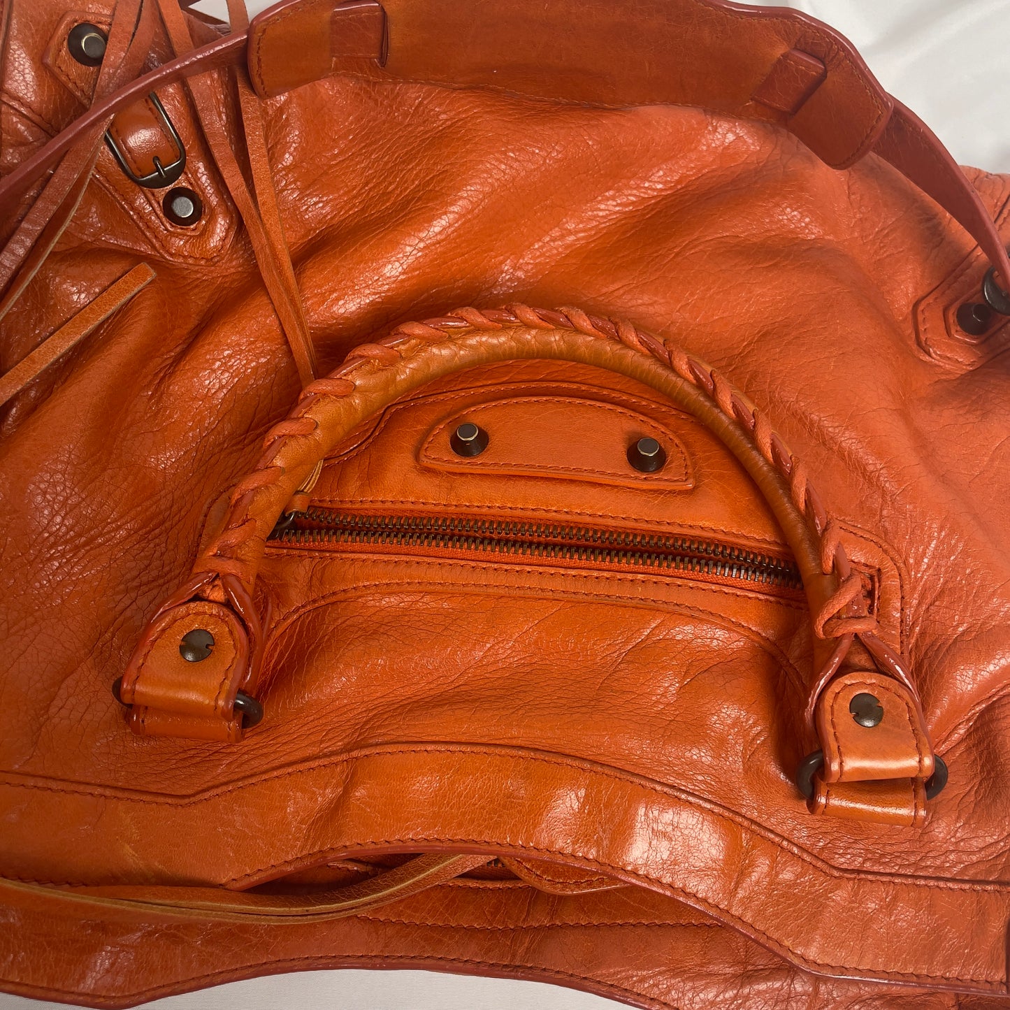 2010 Balenciaga city bag orange
