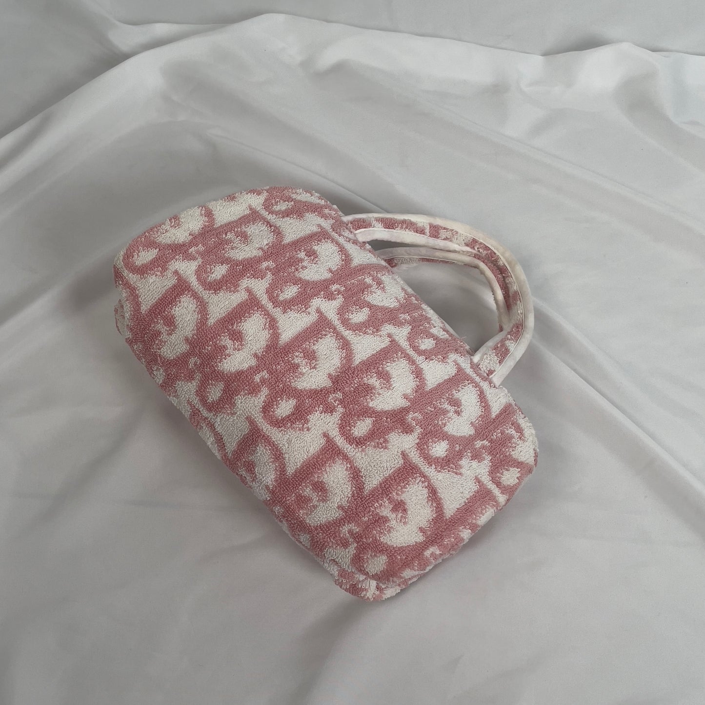 Dior pink trotter terry towel bag