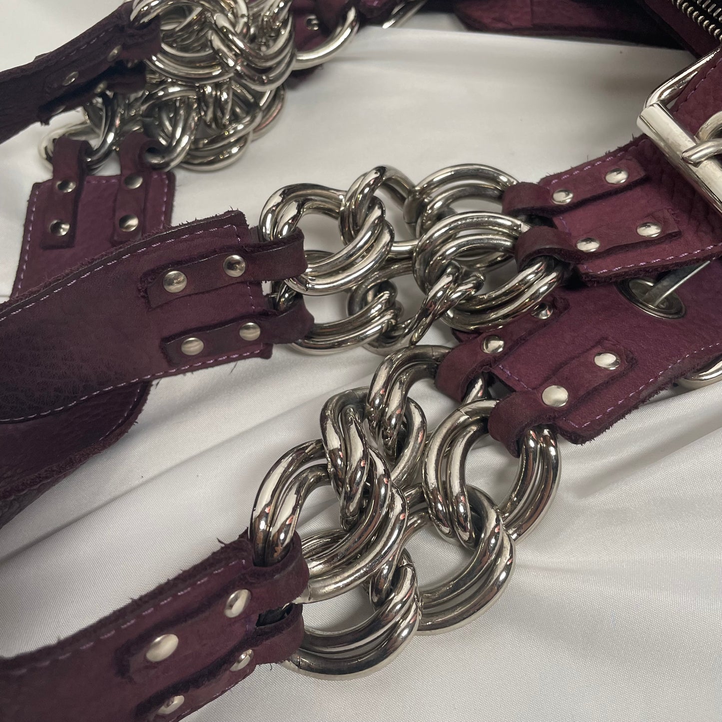 CHLOÉ F/W 2003 suede chain bag