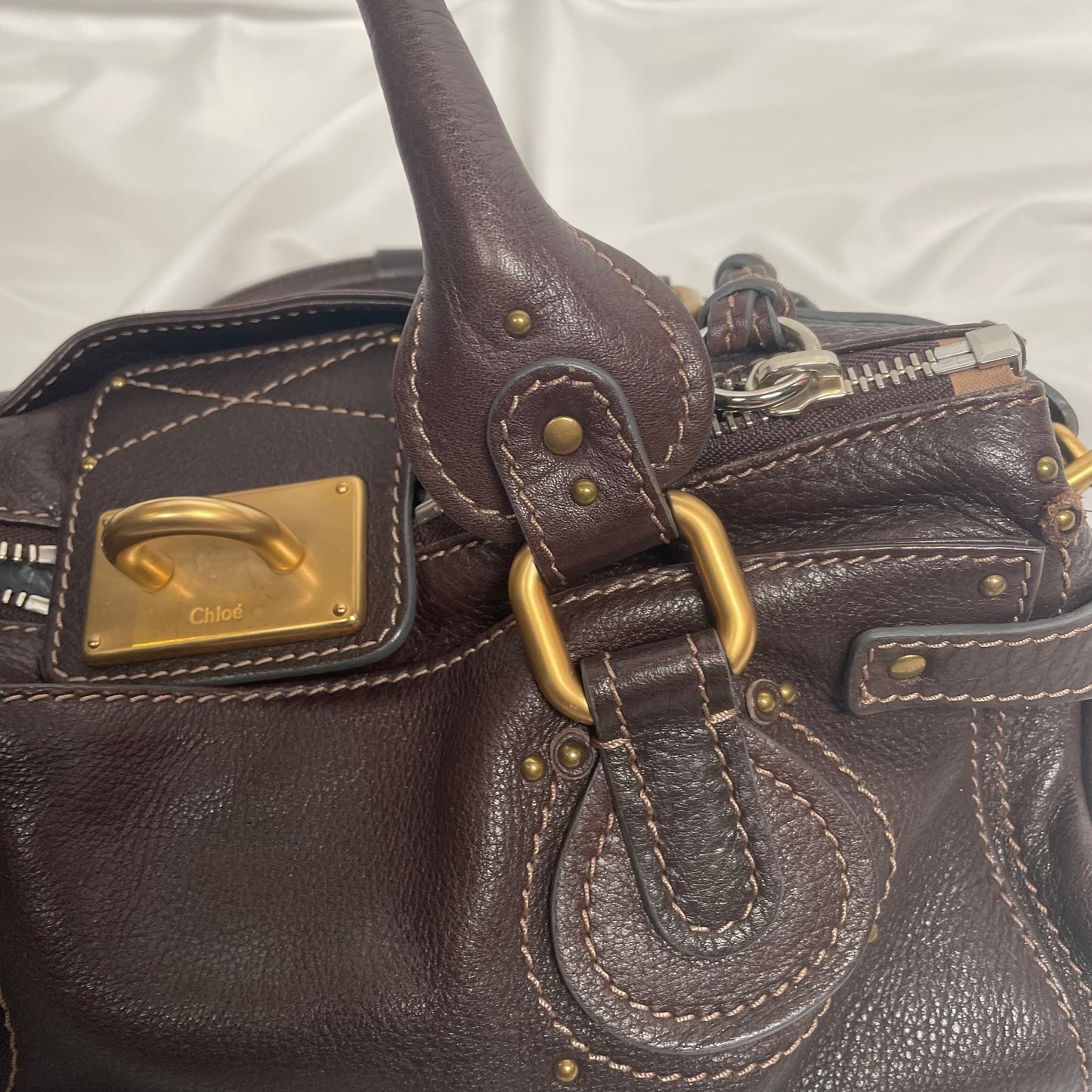 CHLOÉ 2011 brown paddington bag Swarovski
