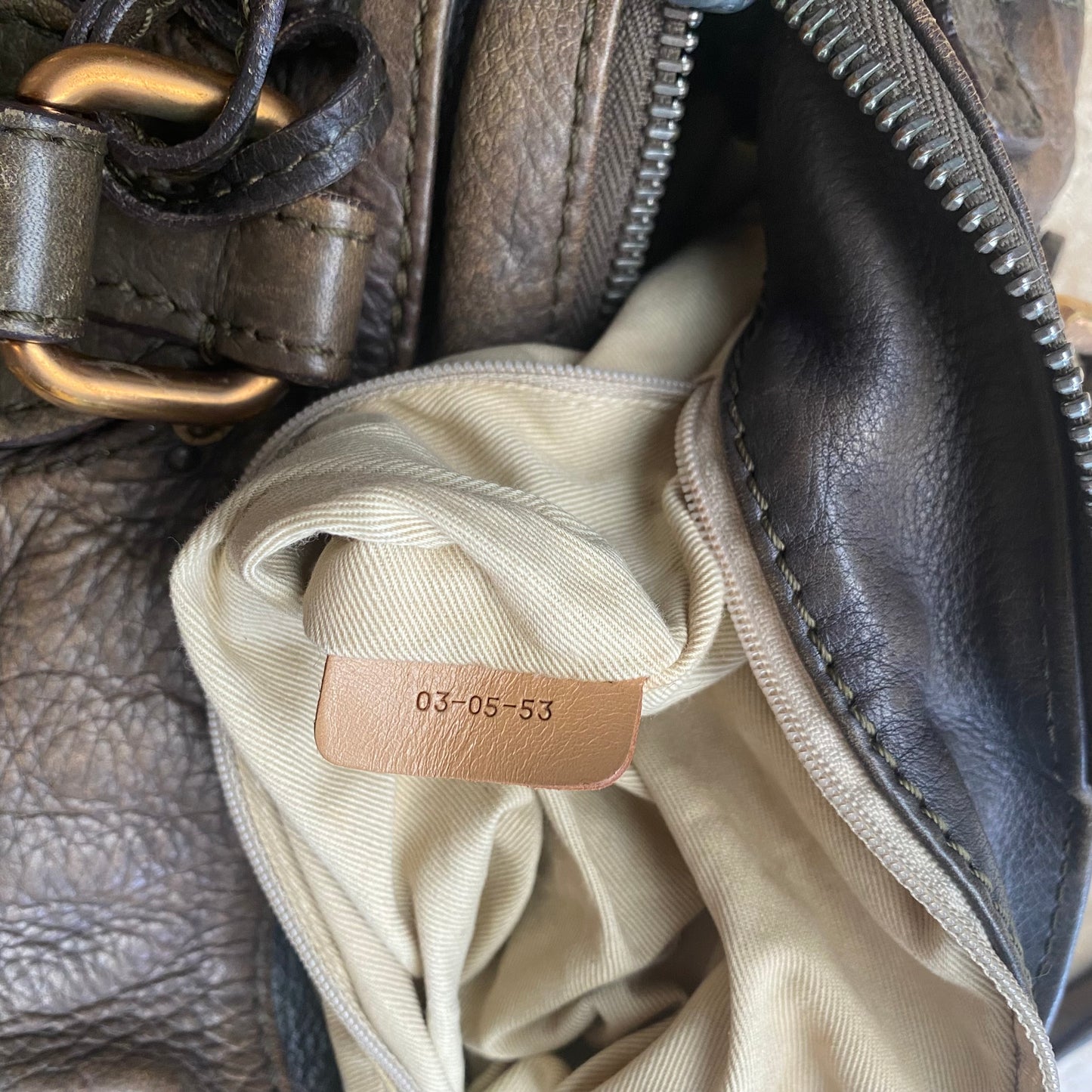 Chloe 2005 distressed brown paddington