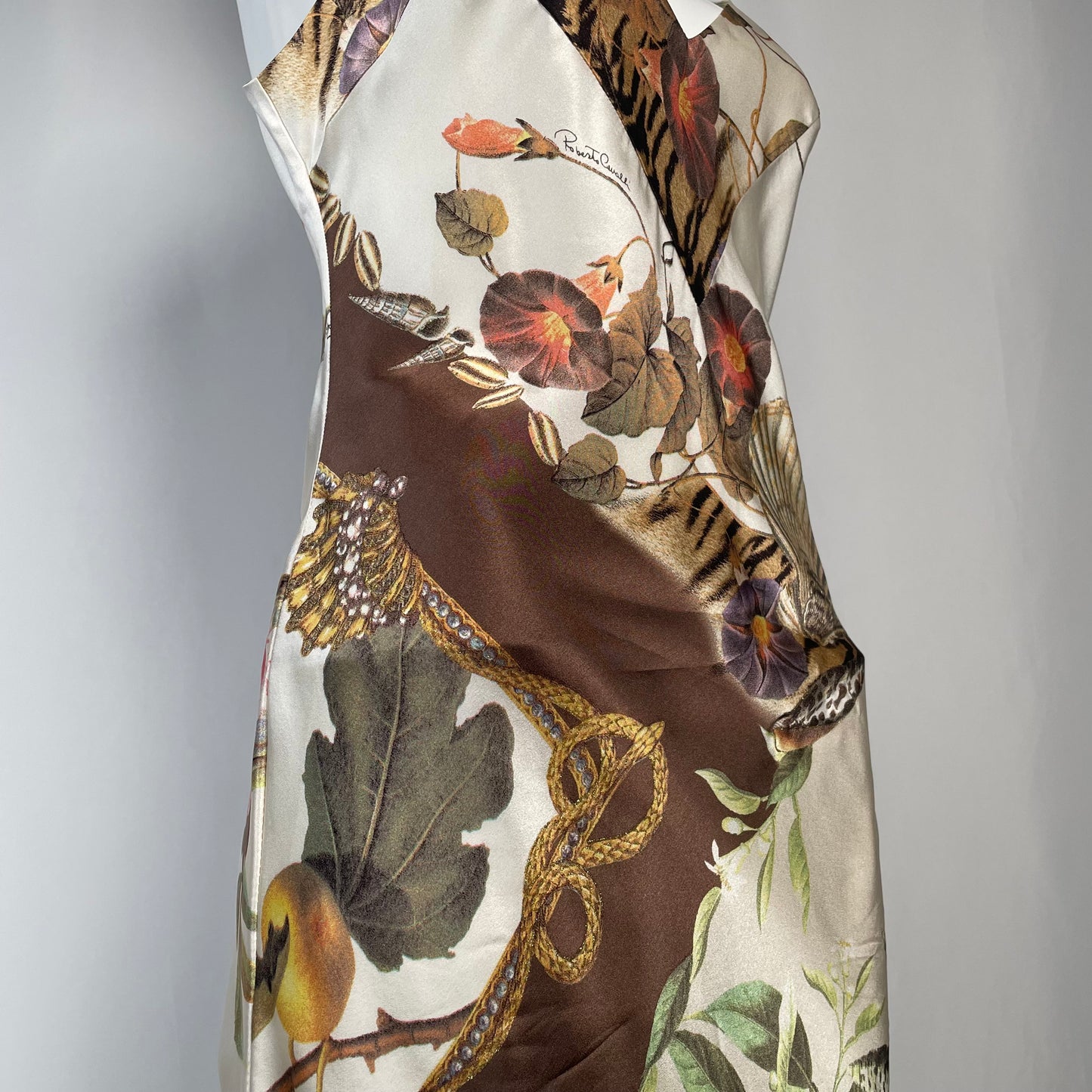 Roberto Cavalli SS2005 animal and seashell print dress