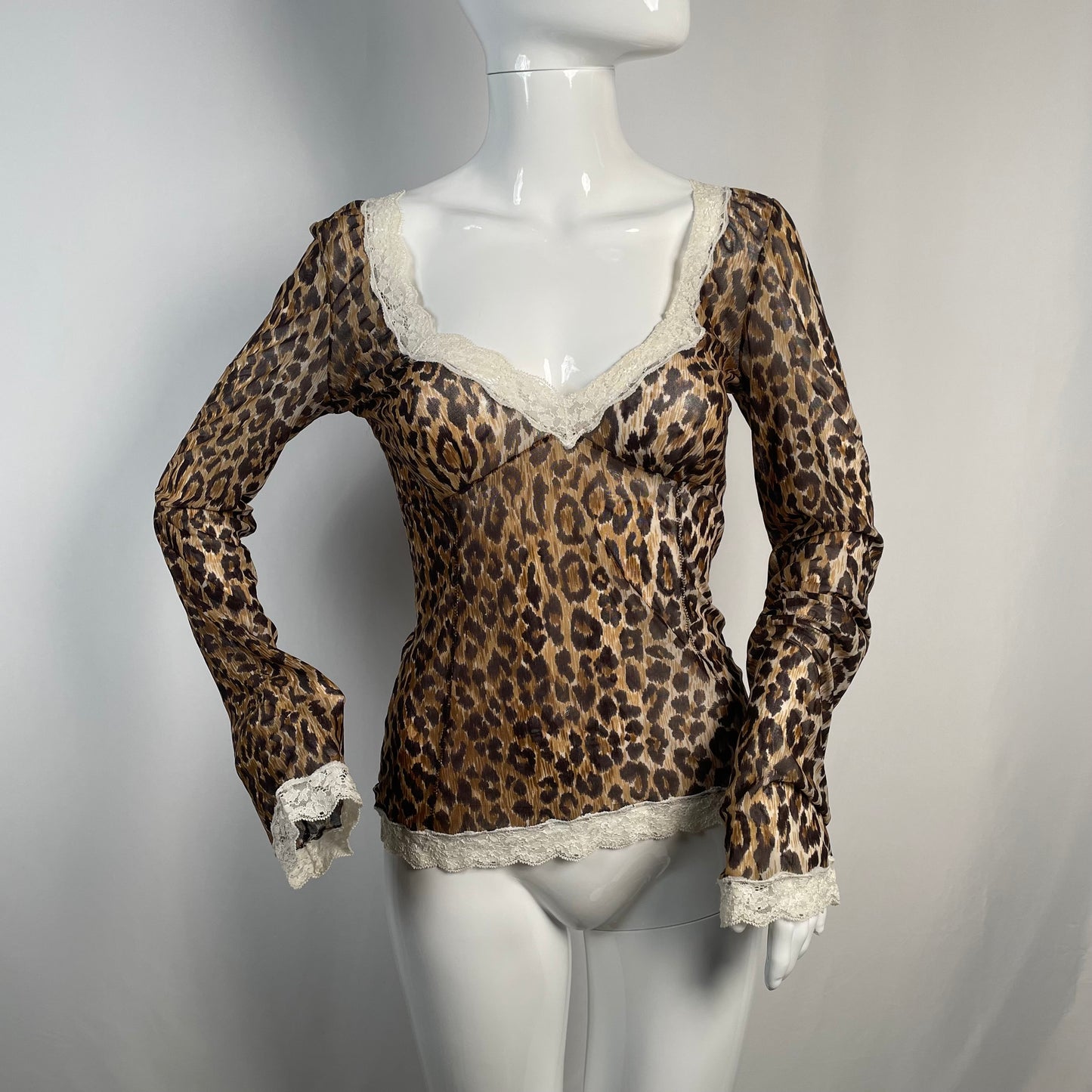 D&G leopard mesh long-sleeve (S)