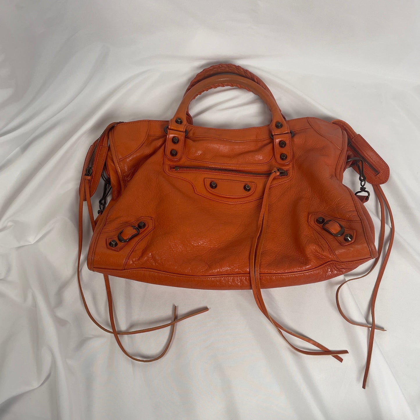 2010 Balenciaga city bag orange