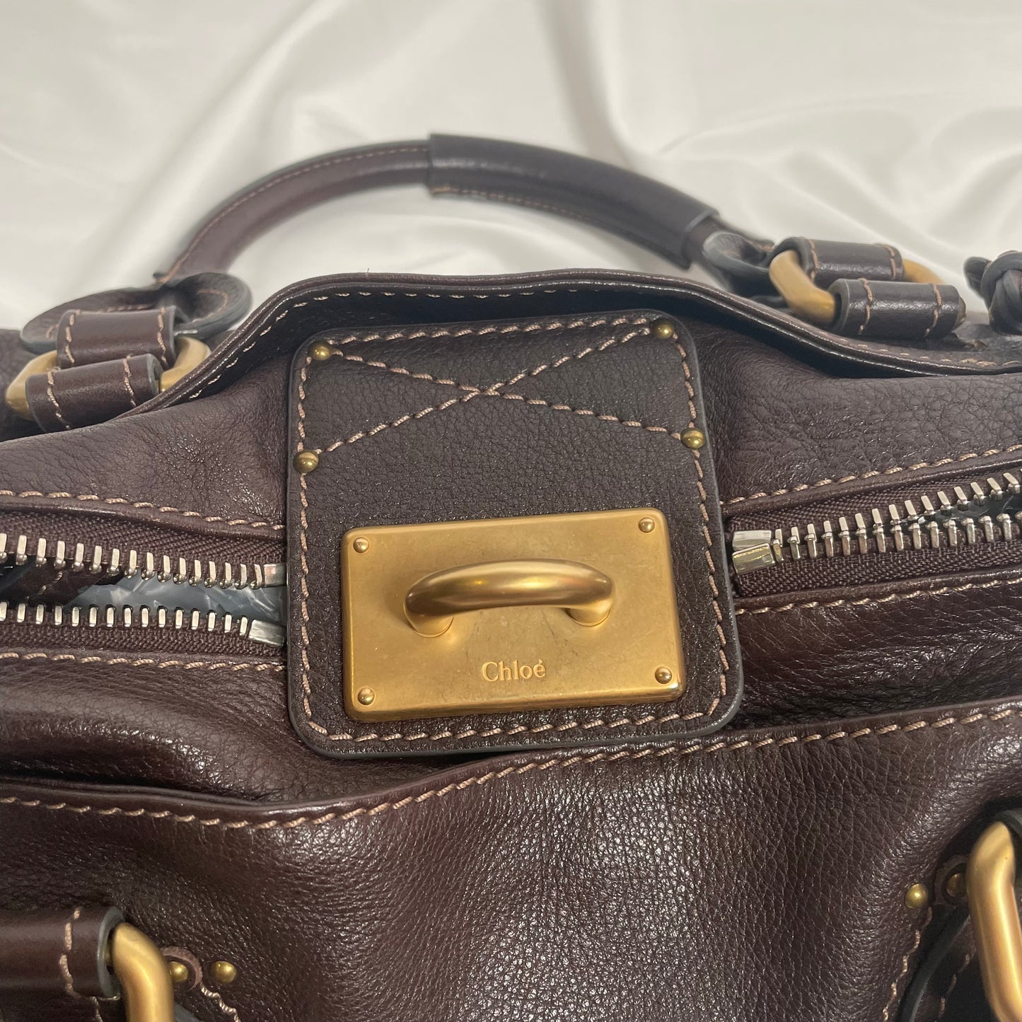 CHLOÉ 2011 brown paddington bag Swarovski