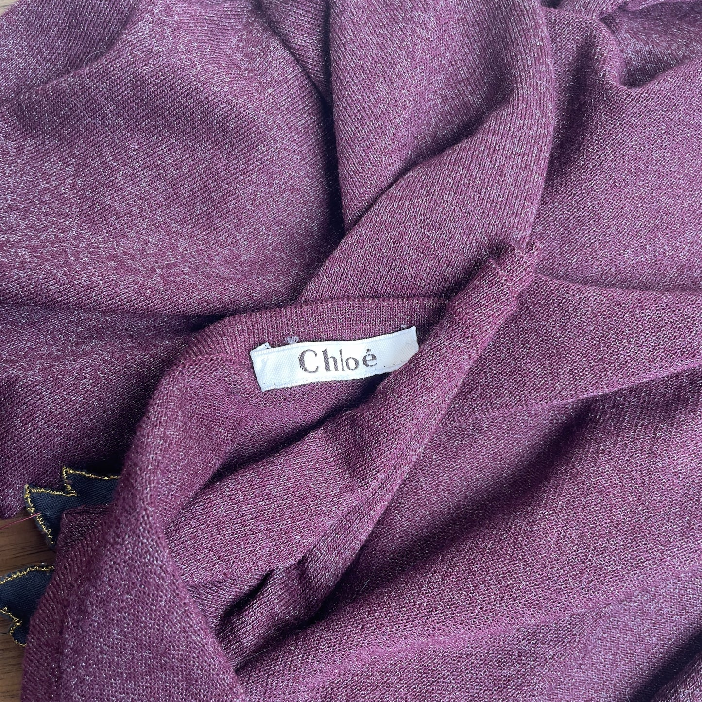 Chloé butterfly lurex knit bandeau top and scarf ensemble