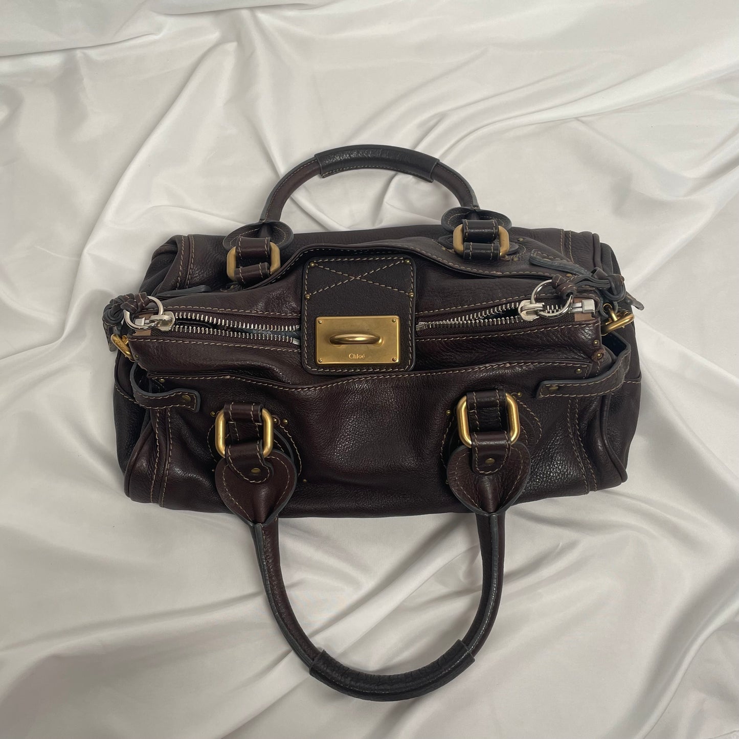 CHLOÉ 2011 brown paddington bag Swarovski