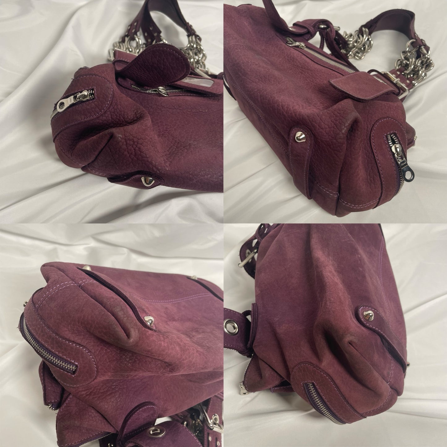 CHLOÉ F/W 2003 suede chain bag