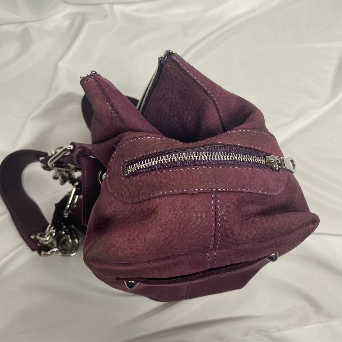CHLOÉ F/W 2003 suede chain bag