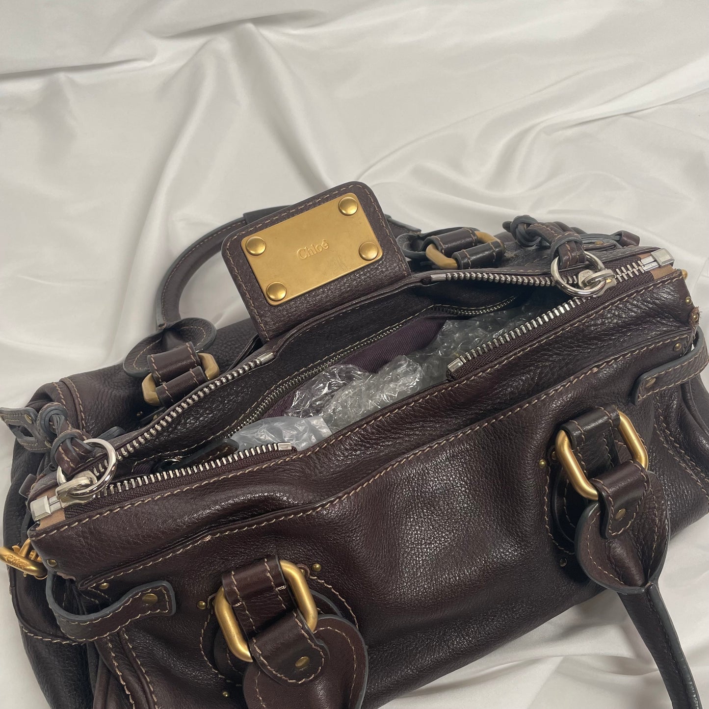 CHLOÉ 2011 brown paddington bag Swarovski