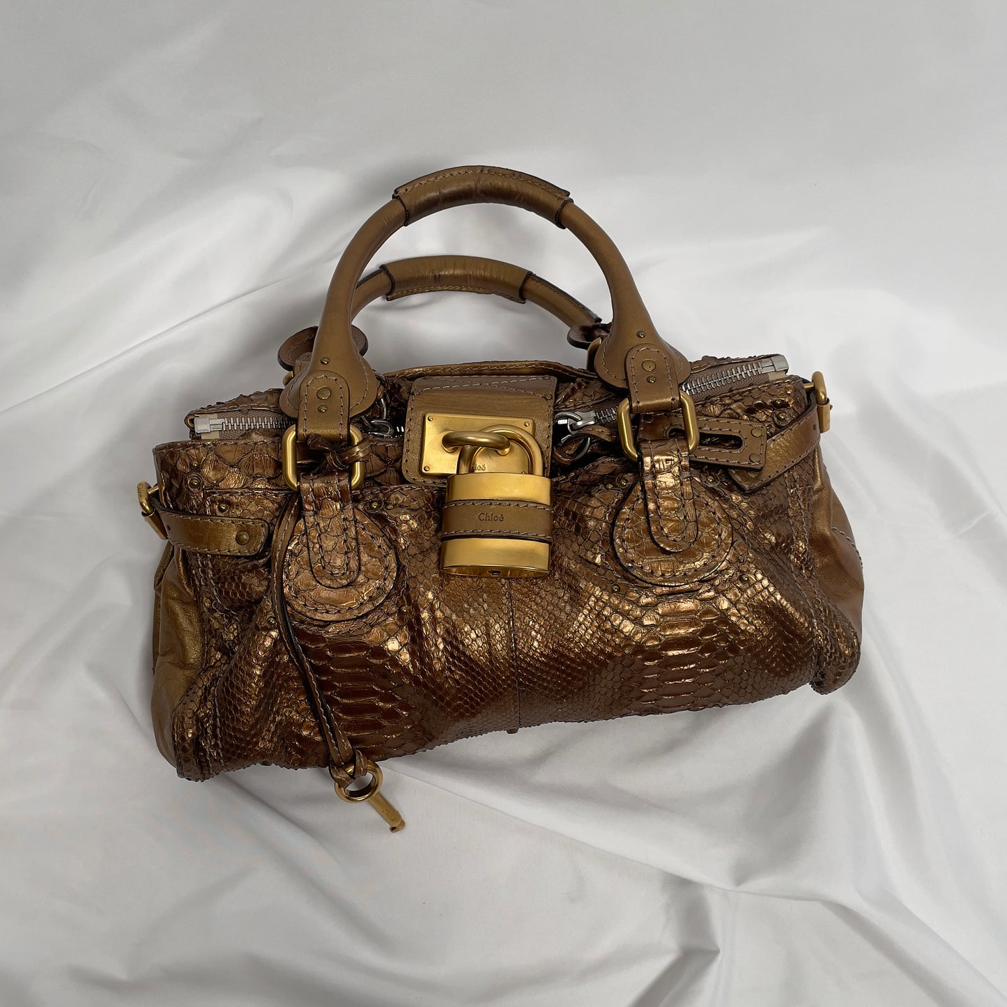 Chloé 2008 limited edition python paddington gold