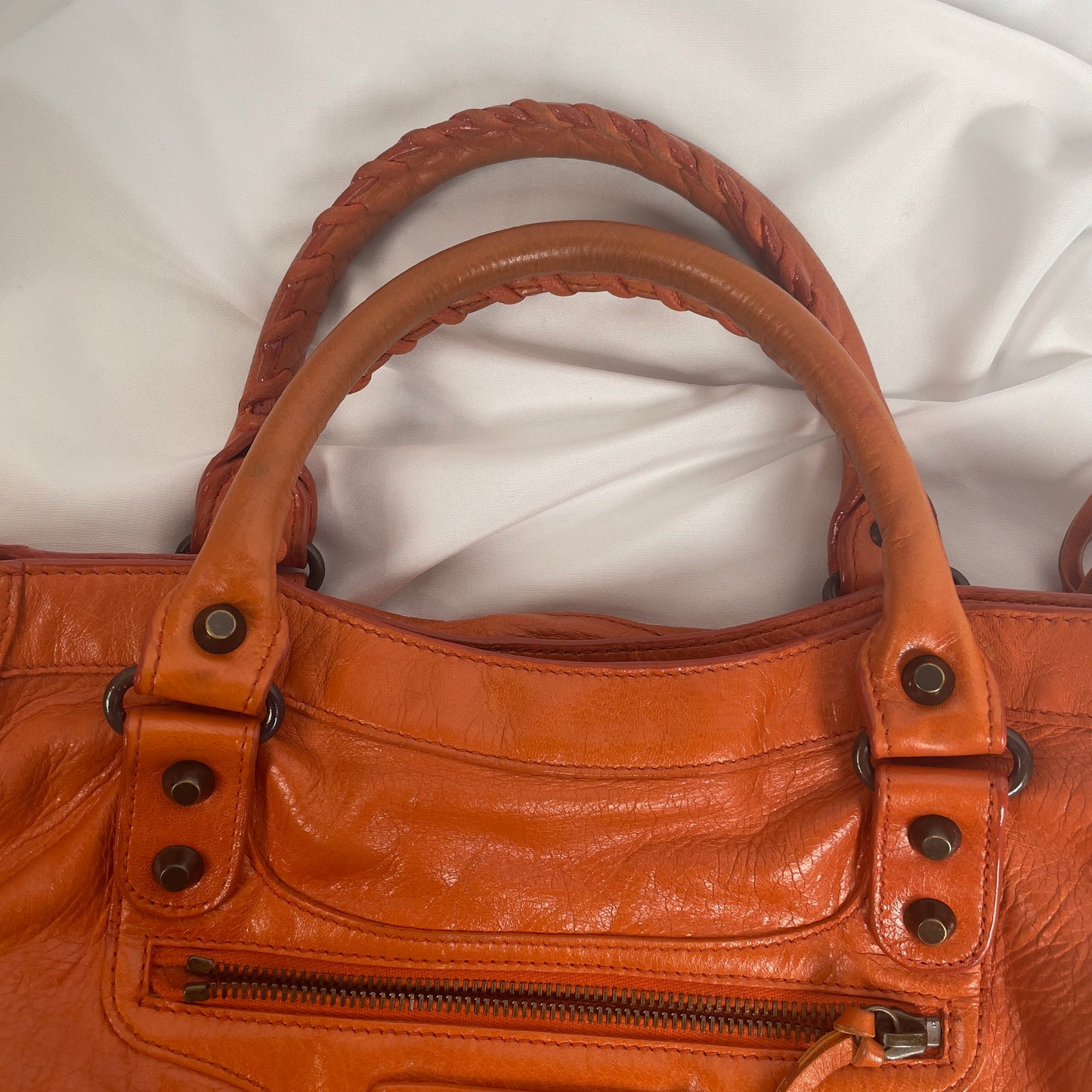 2010 Balenciaga city bag orange