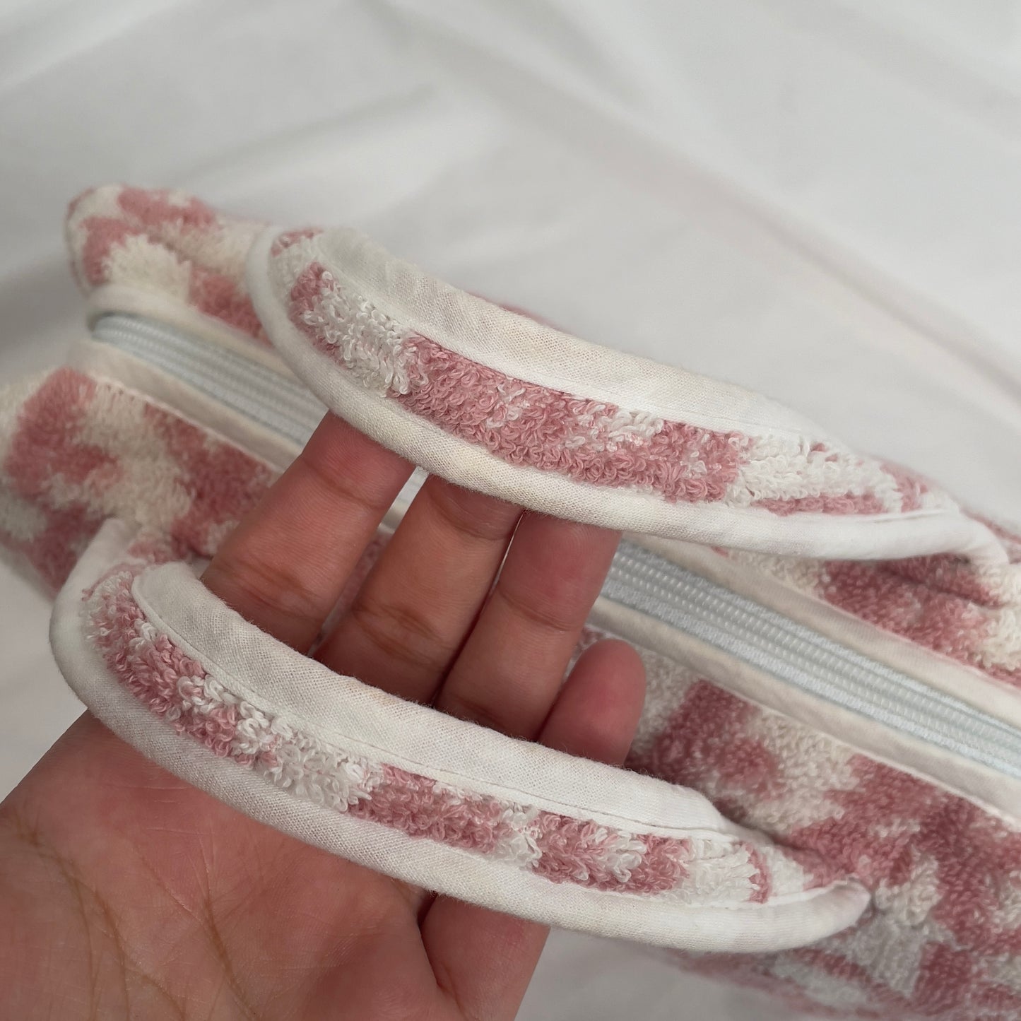 Dior pink trotter terry towel bag