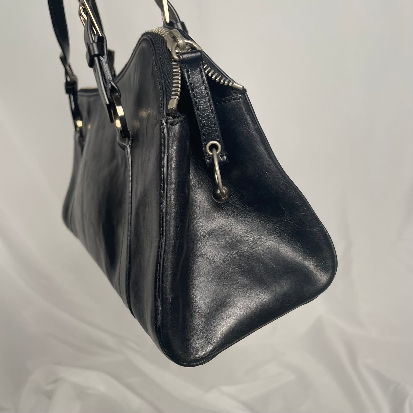 DIOR C.2003-2004 Hardcore piercing shoulder bag in black
