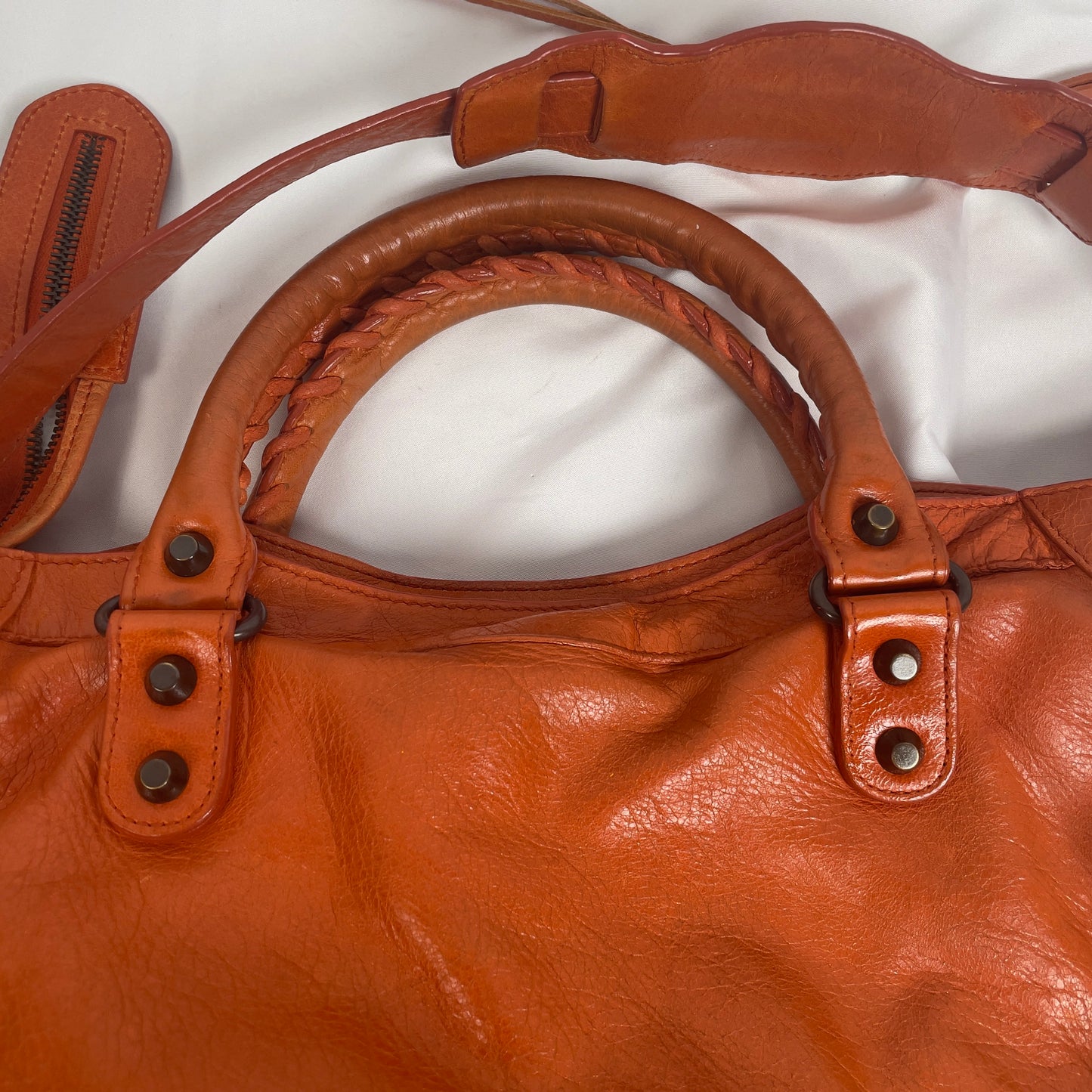 2010 Balenciaga city bag orange