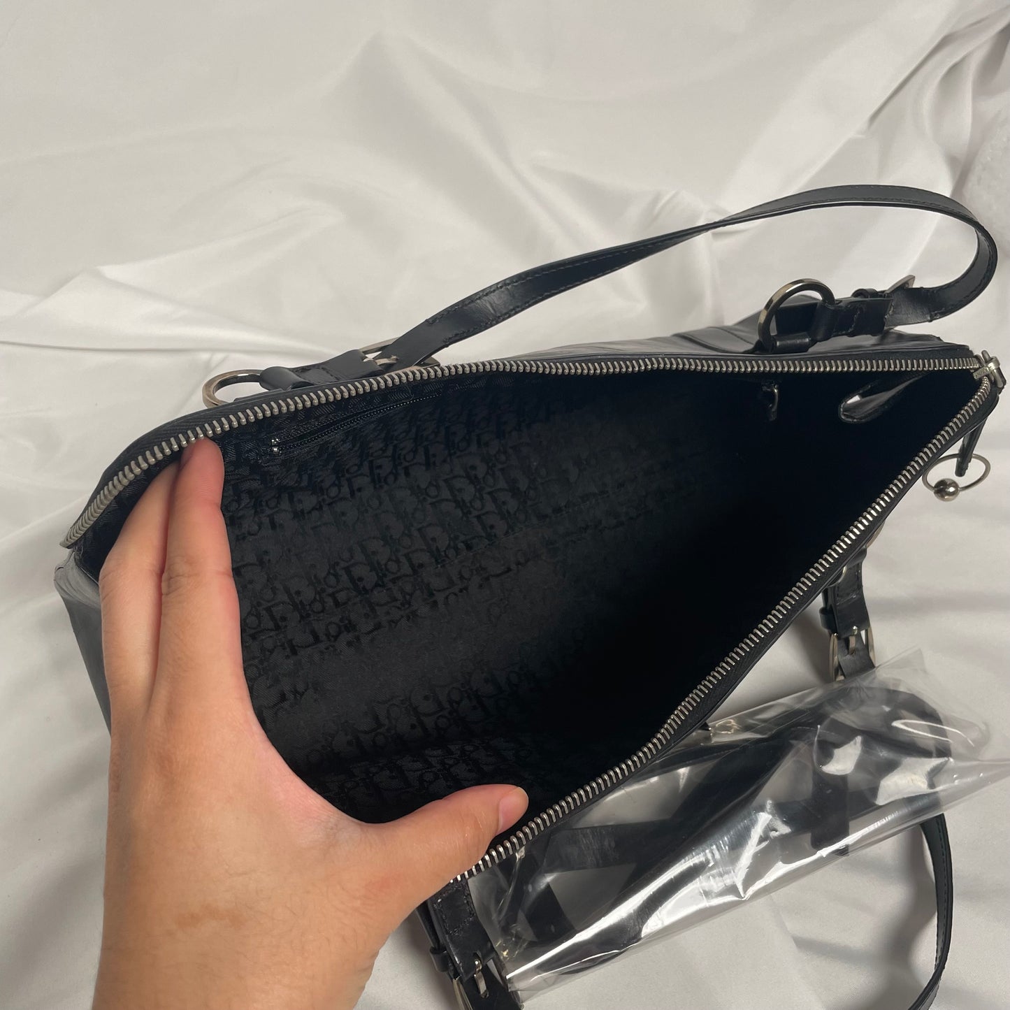 DIOR C.2003-2004 Hardcore piercing shoulder bag in black