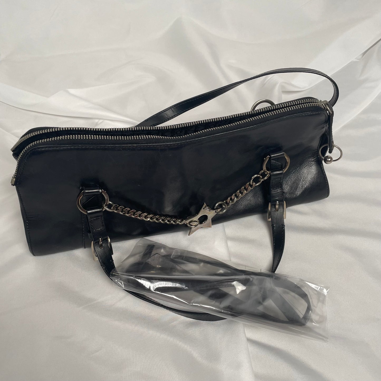 DIOR C.2003-2004 Hardcore piercing shoulder bag in black